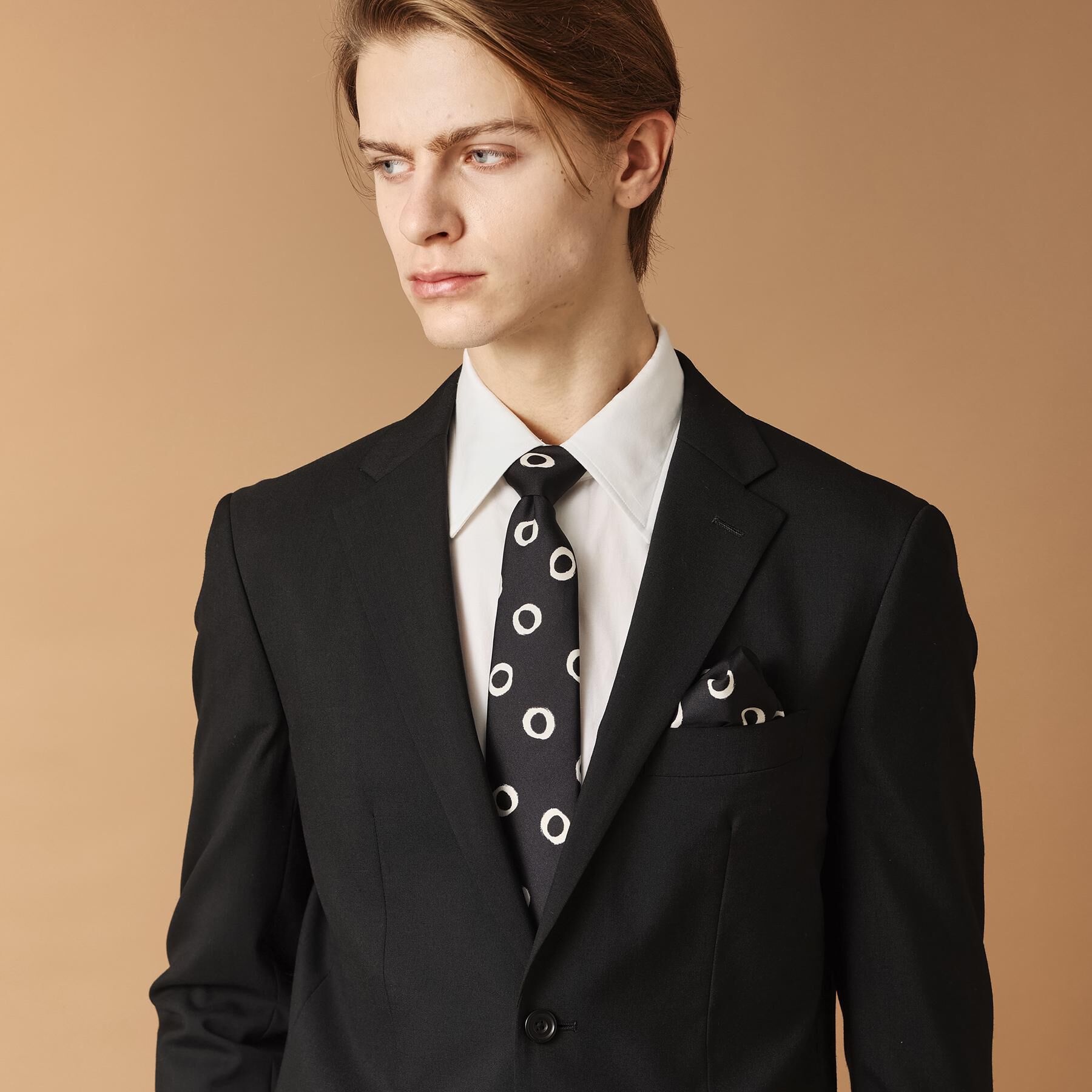 40CARATS&525「手書きサークルドットネクタイ」|ネクタイ・蝶ネクタイ|