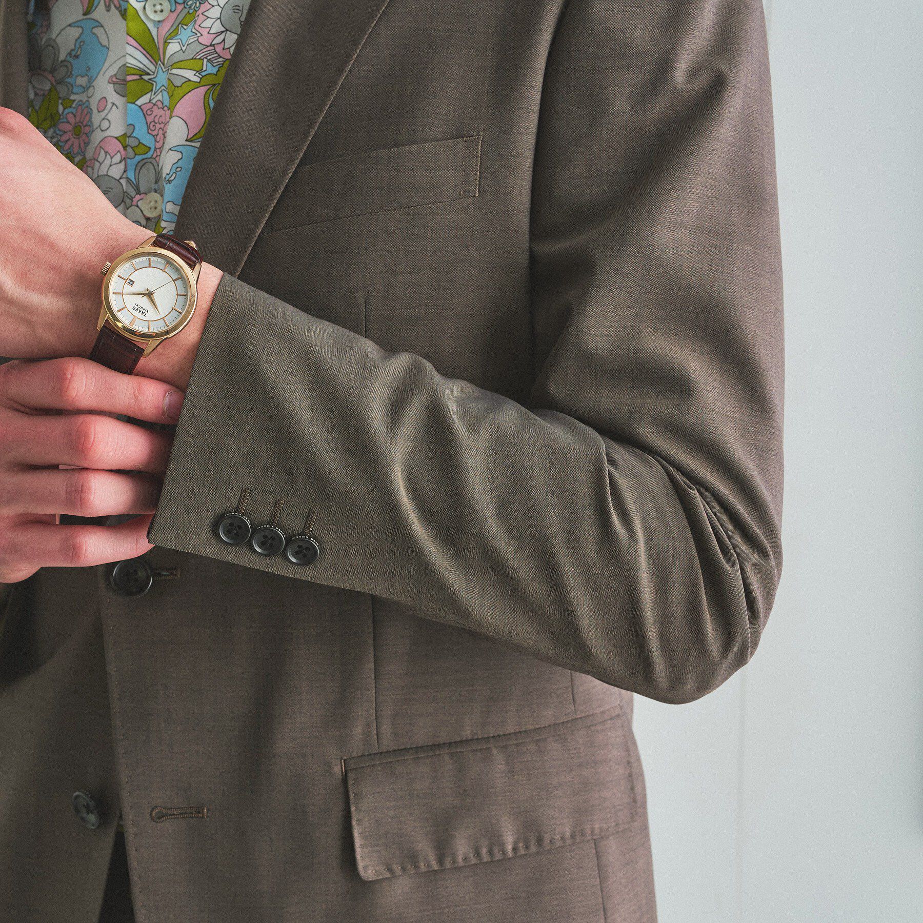 TAKEO KIKUCHI「【BOWLER HAT LABEL】TWトロピカルシャンブレー JAZZジャケット」|テーラードジャケット|