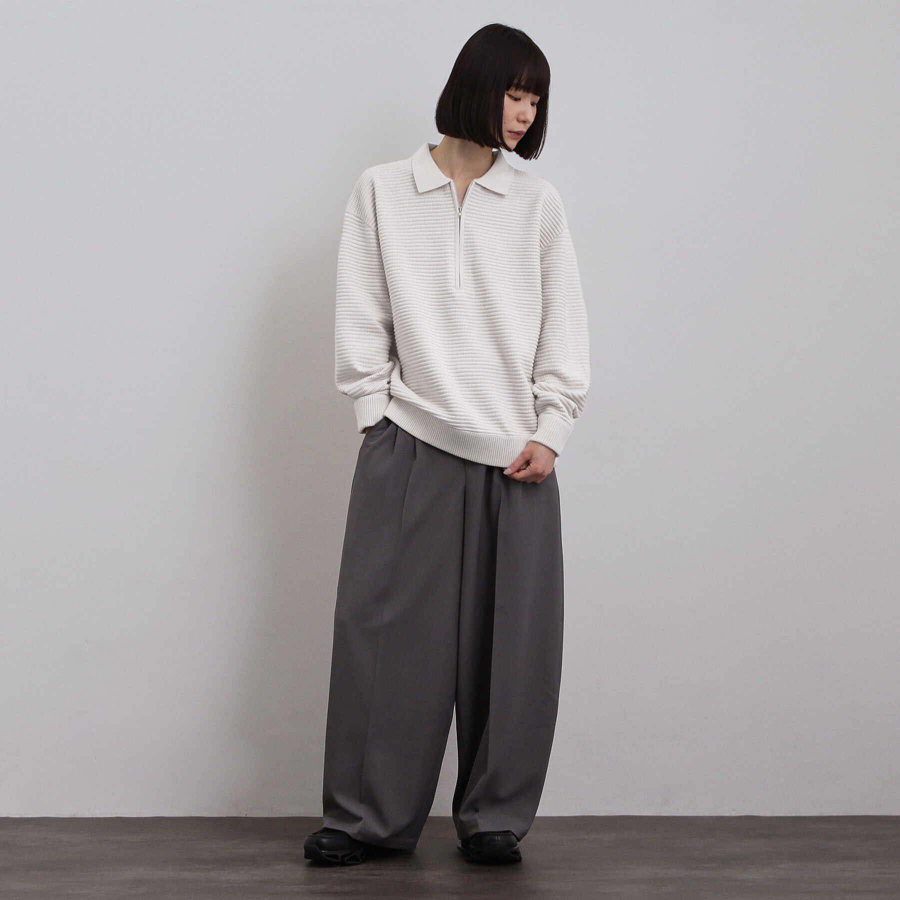 tk.TAKEO KIKUCHI「ハーフジップニットポロシャツ」|ニット・セーター|