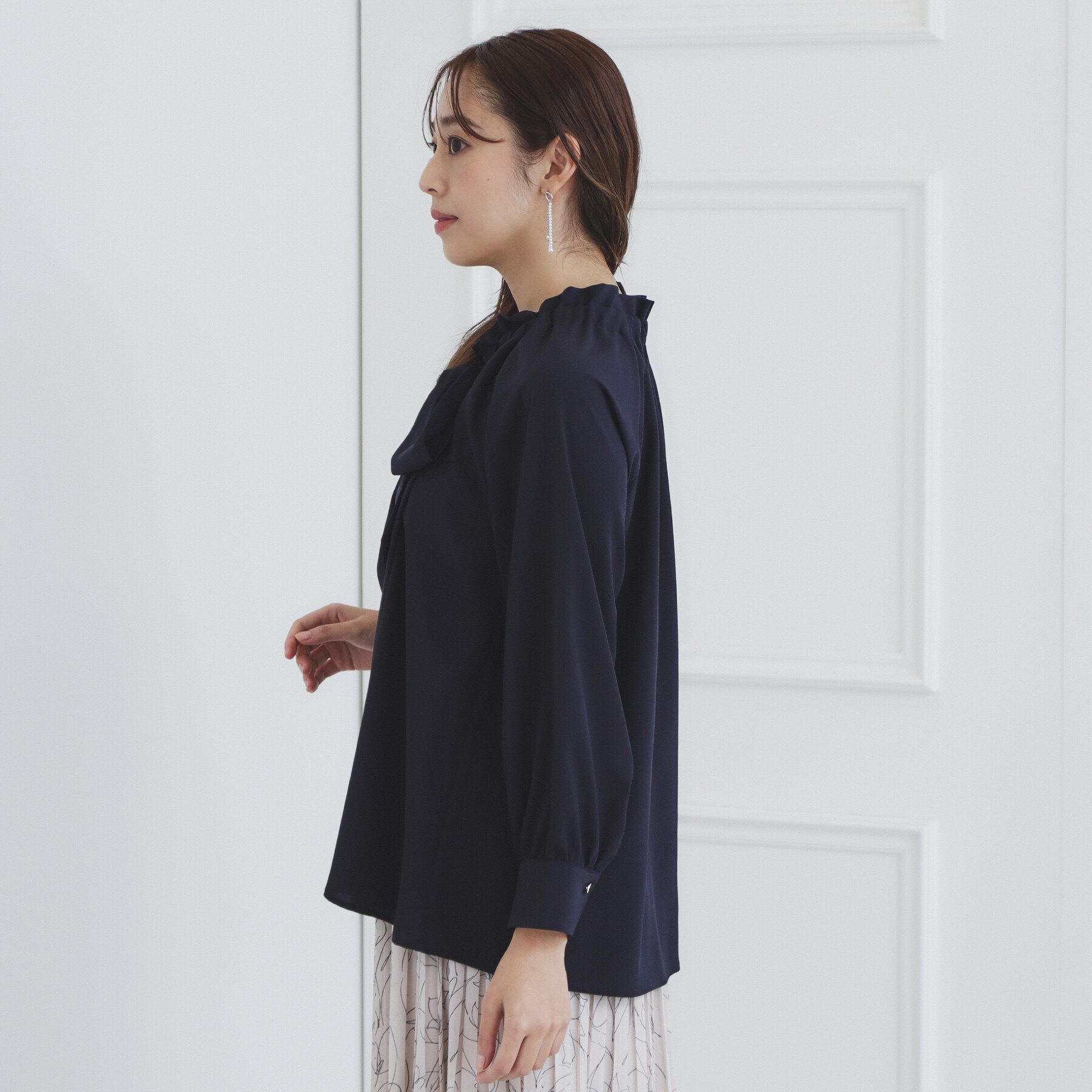 index「フリルギャザーボウタイブラウス【洗濯機可】」|シャツ・ブラウス|