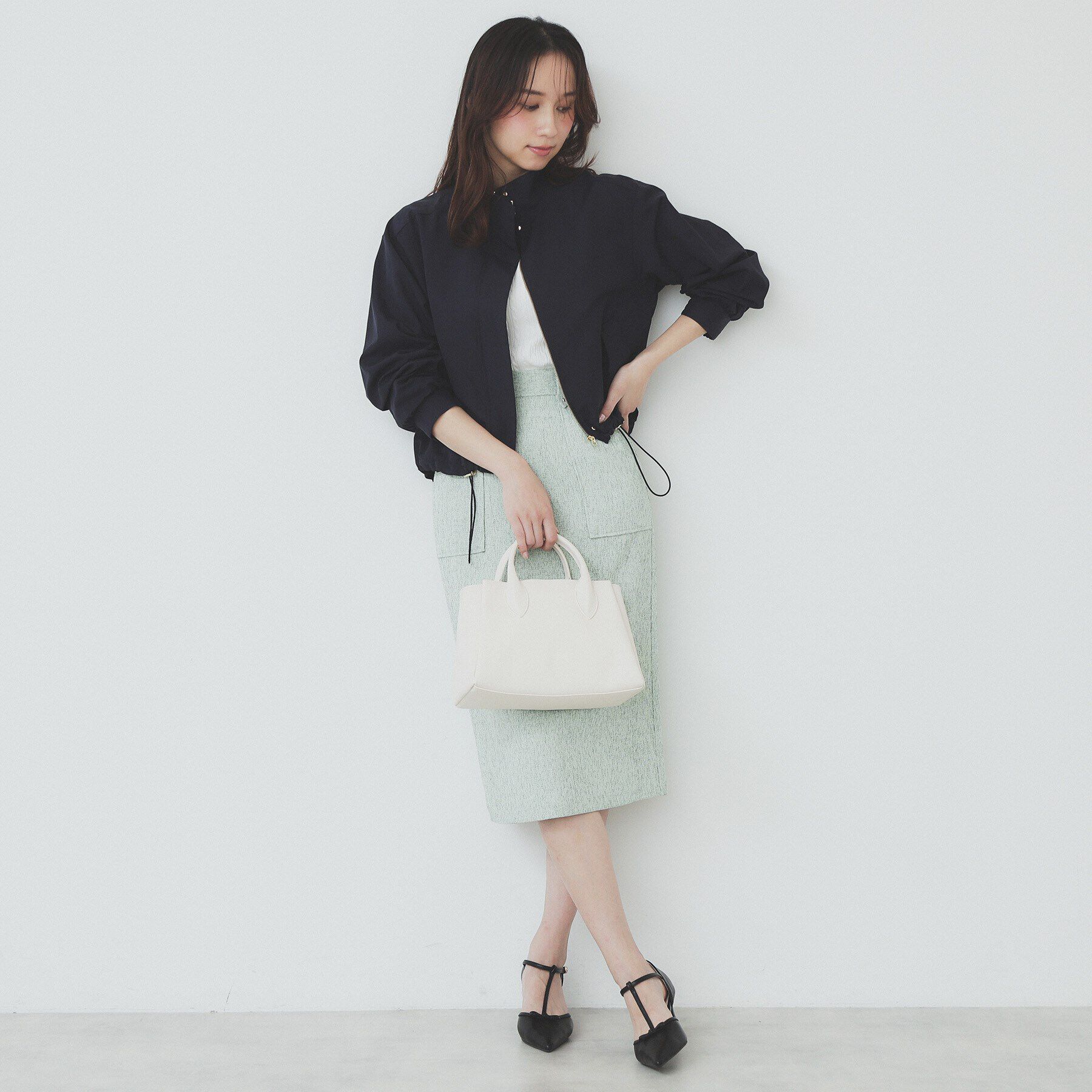 index「撥水スタンドカラーショートブルゾン【洗濯機洗い可】」|ブルゾン・スタジャン|