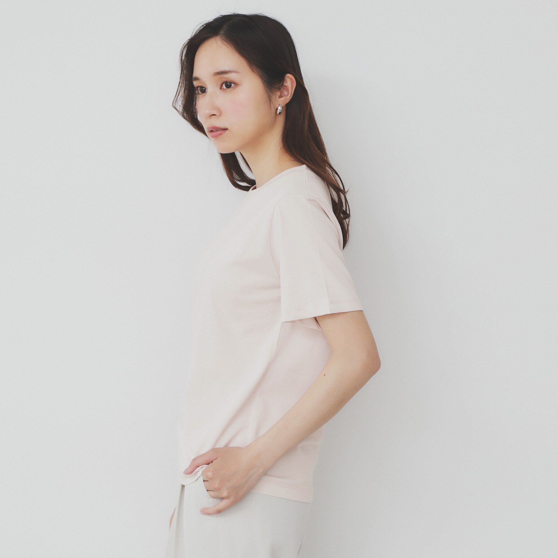 index「ロゴ刺繍Tシャツ【UV/接触冷感/洗濯機洗い可】」|Tシャツ・カットソー|