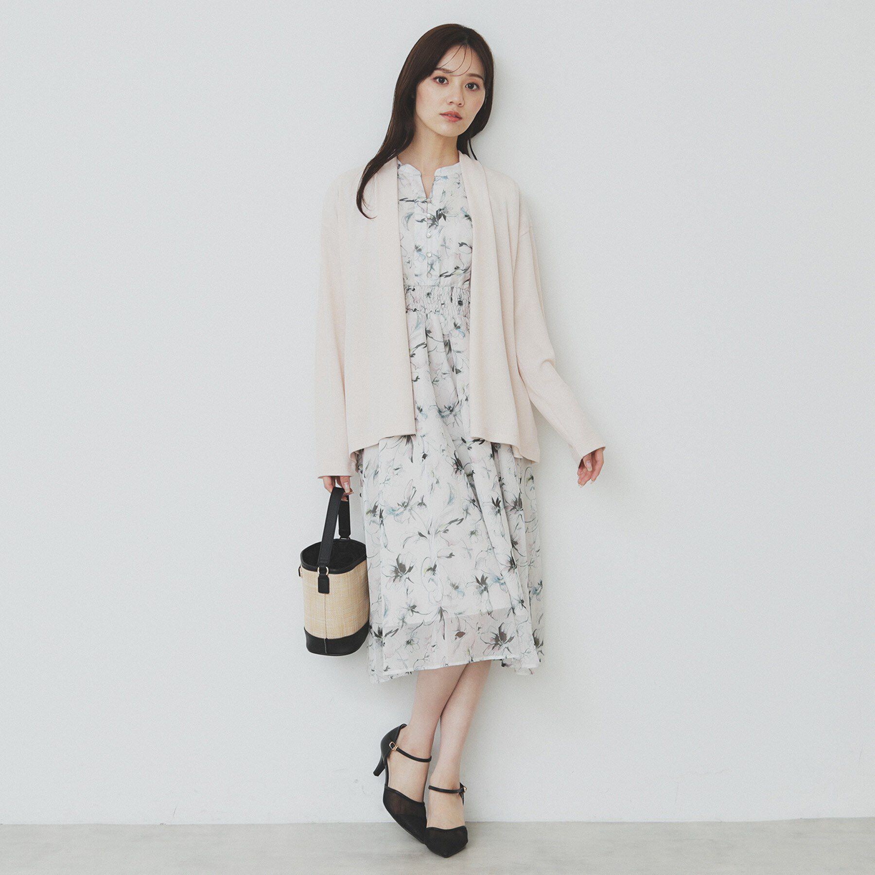index「シアーフラワーワンピース【洗濯機洗い可】」|ワンピース|