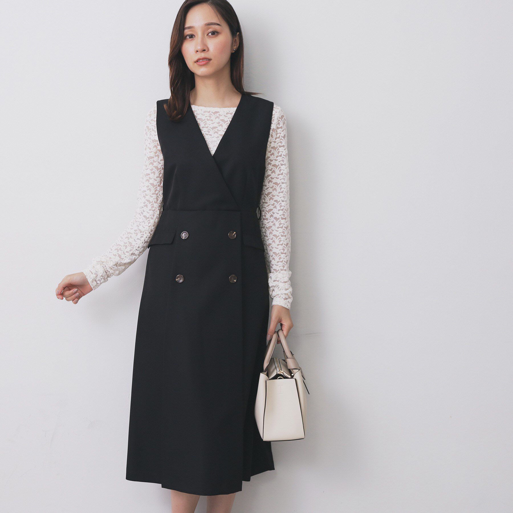 index「トレンチディティールワンピース【洗濯機OK/イージーアイロン/防シワ】」|ワンピース|