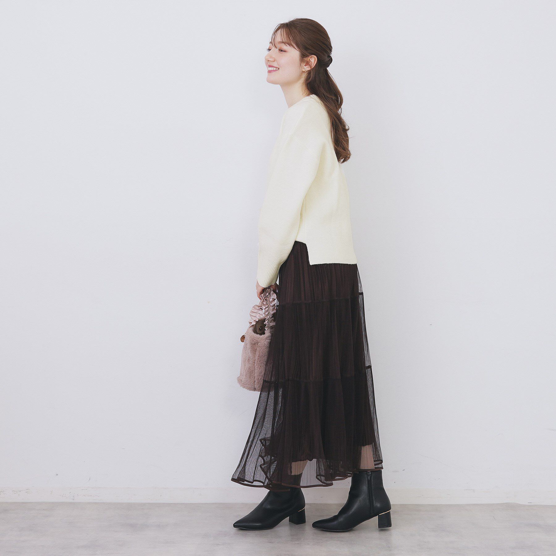 index「モックネックボクシーラメニット【洗濯機OK】《7col》」|ニット・セーター|