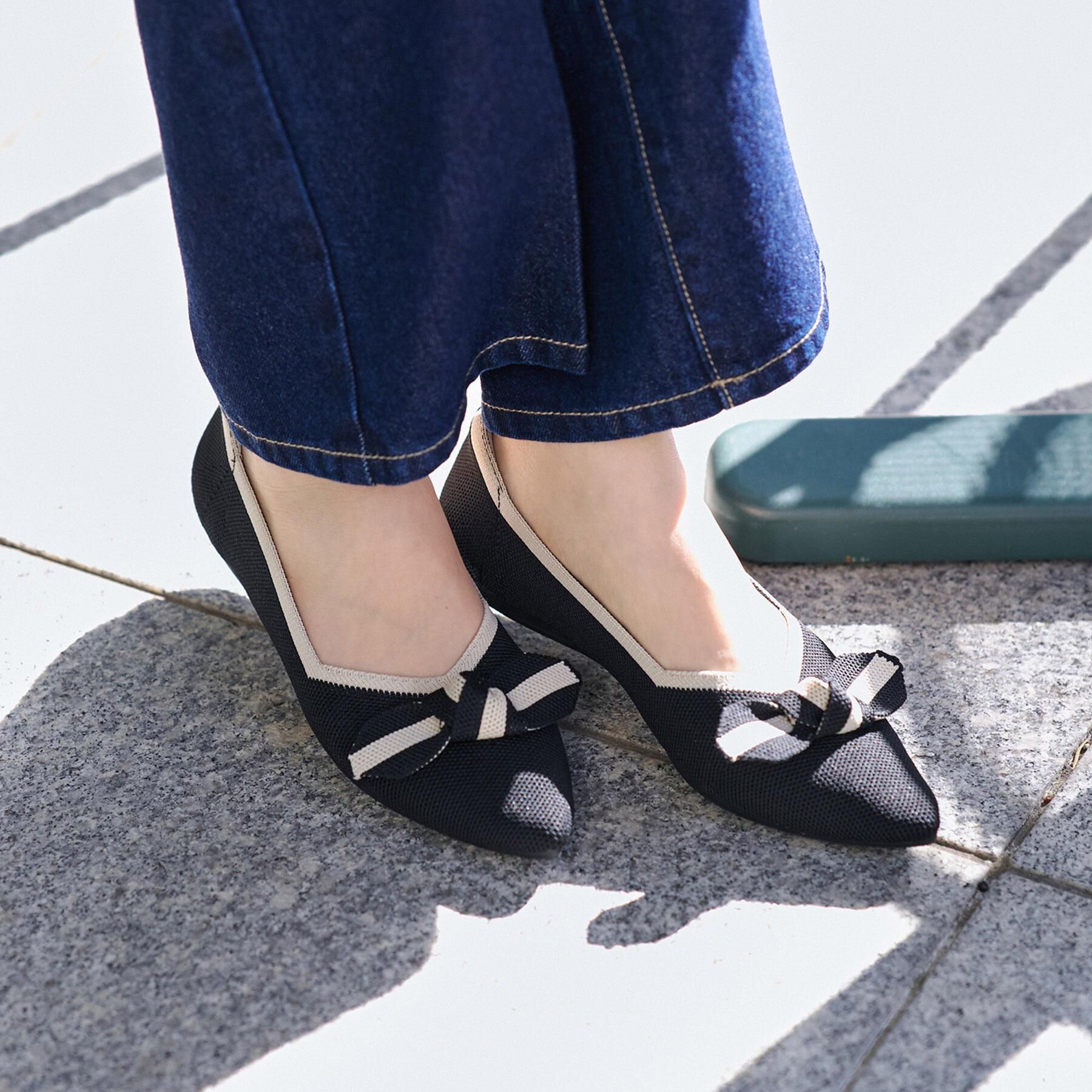 index「リボンデザインニットパンプス」|パンプス|