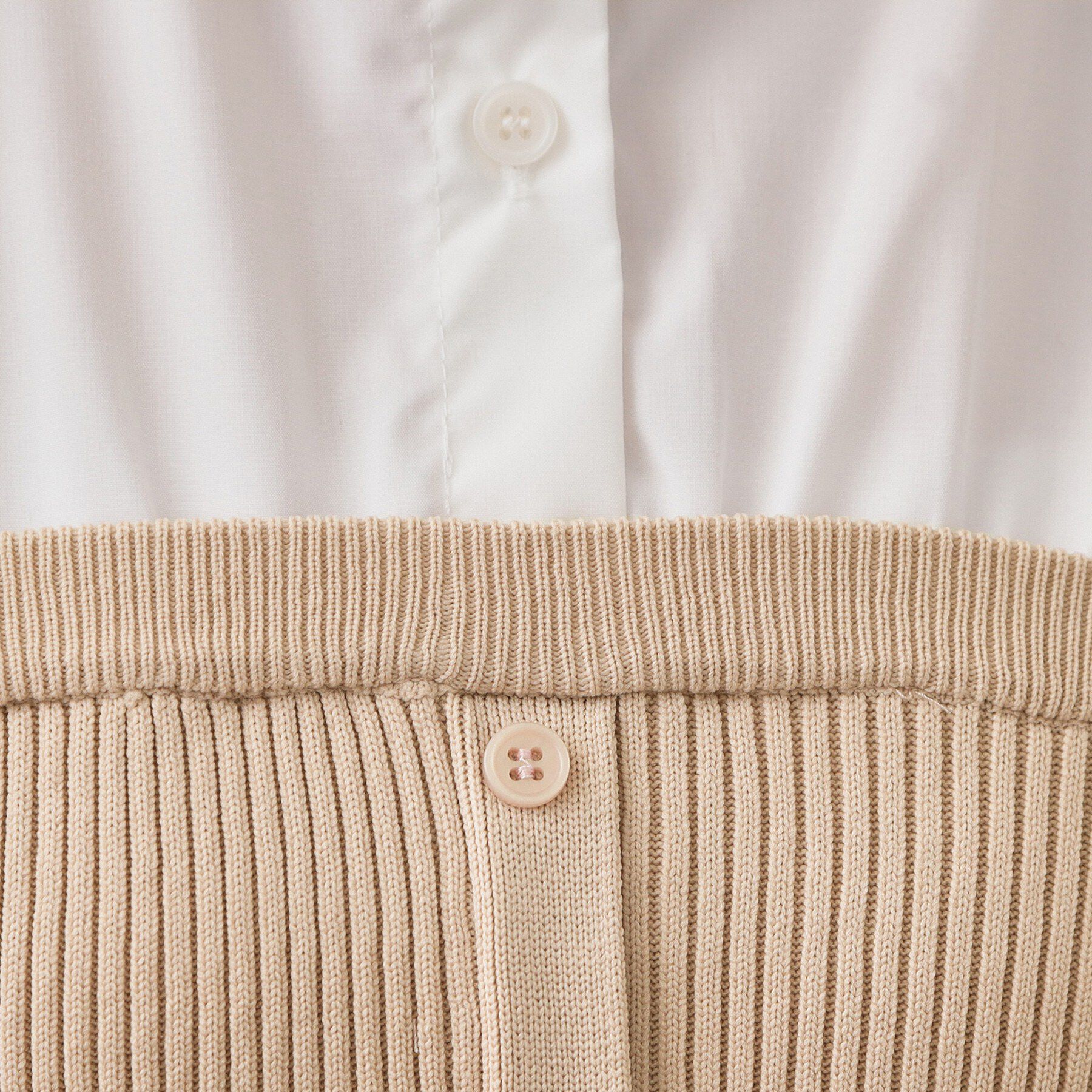 index「シャツドッキングペプラムニット【洗濯機OK】」|ニット・セーター|