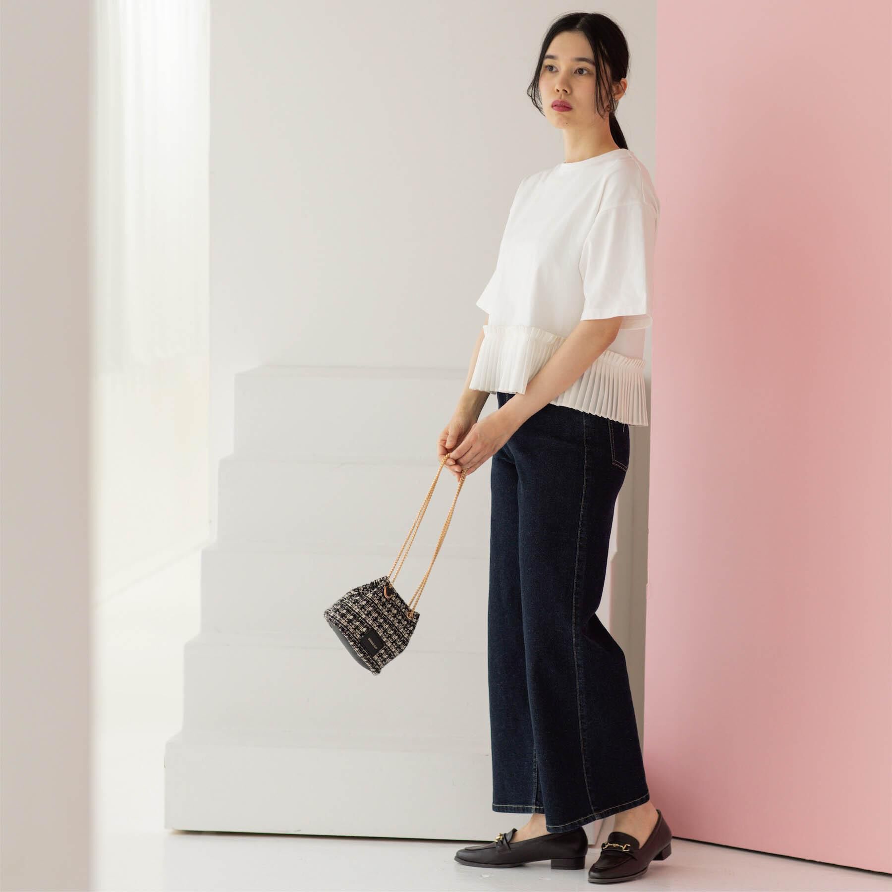 OPAQUE.CLIP「ストレッチバギーデニム【洗濯機洗い可】《SS～LL》」|デニム|