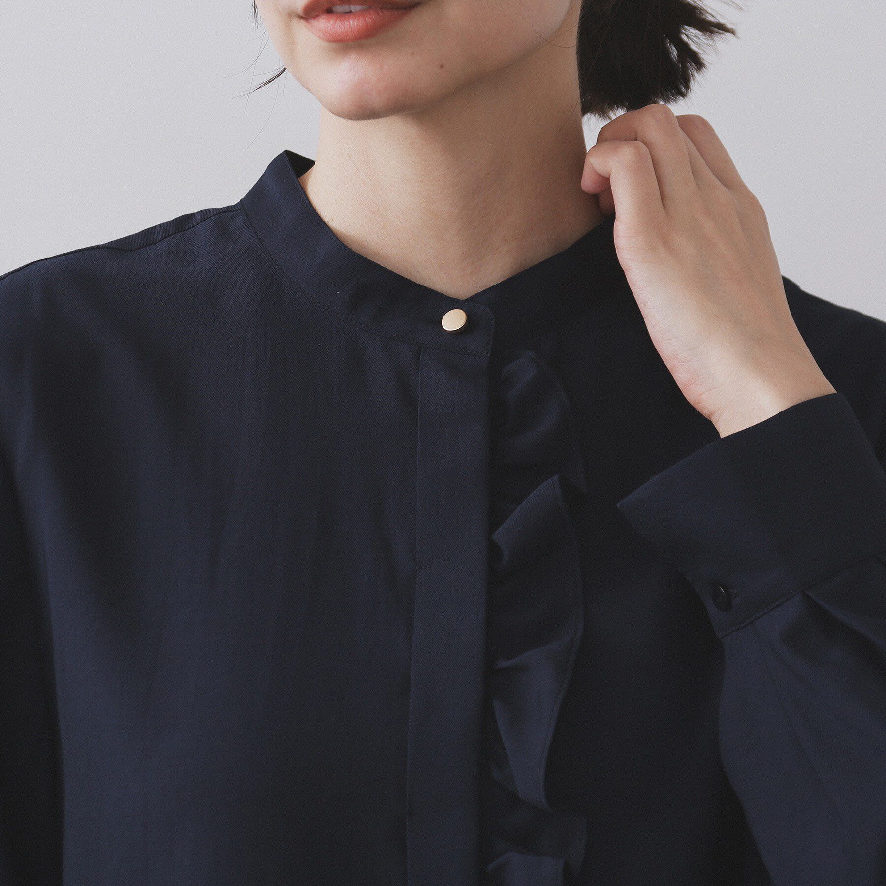 OPAQUE.CLIP「フロントフリルブラウス【洗濯機OK】」|シャツ・ブラウス|