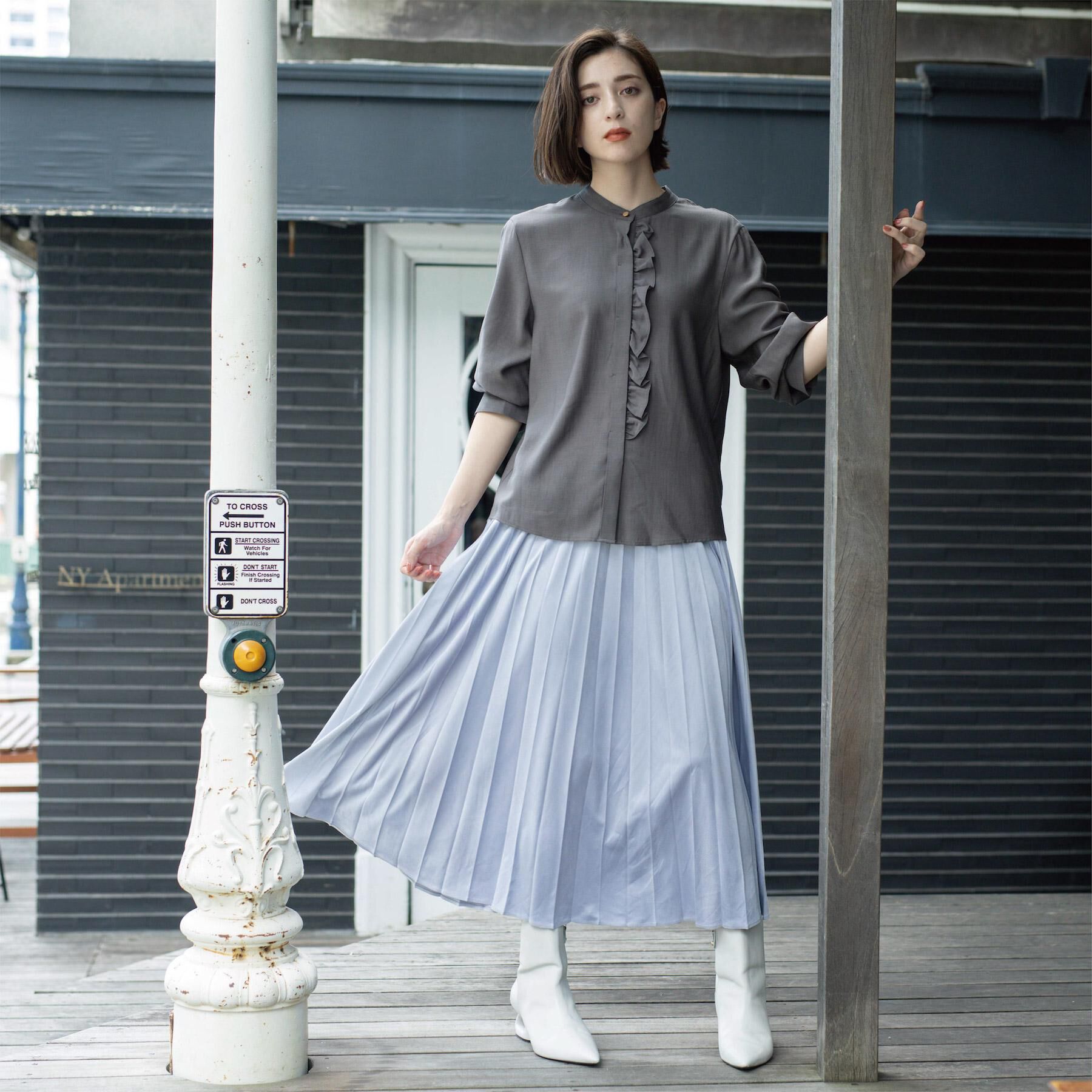 OPAQUE.CLIP「フロントフリルブラウス【洗濯機OK】」|シャツ・ブラウス|