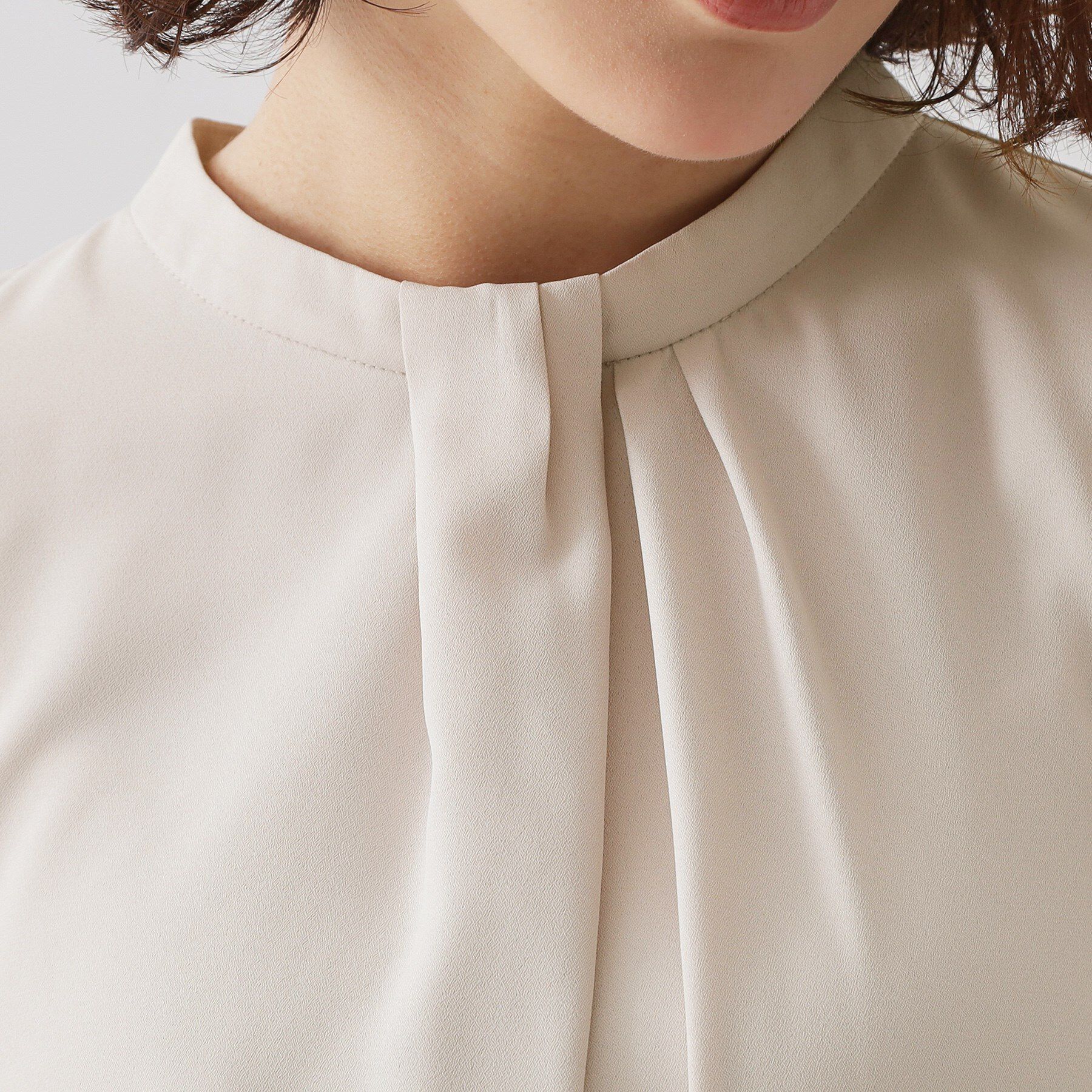 OPAQUE.CLIP「《通勤対応》ジョーゼットプリーツワンピース【洗濯機OK】」|ワンピース|