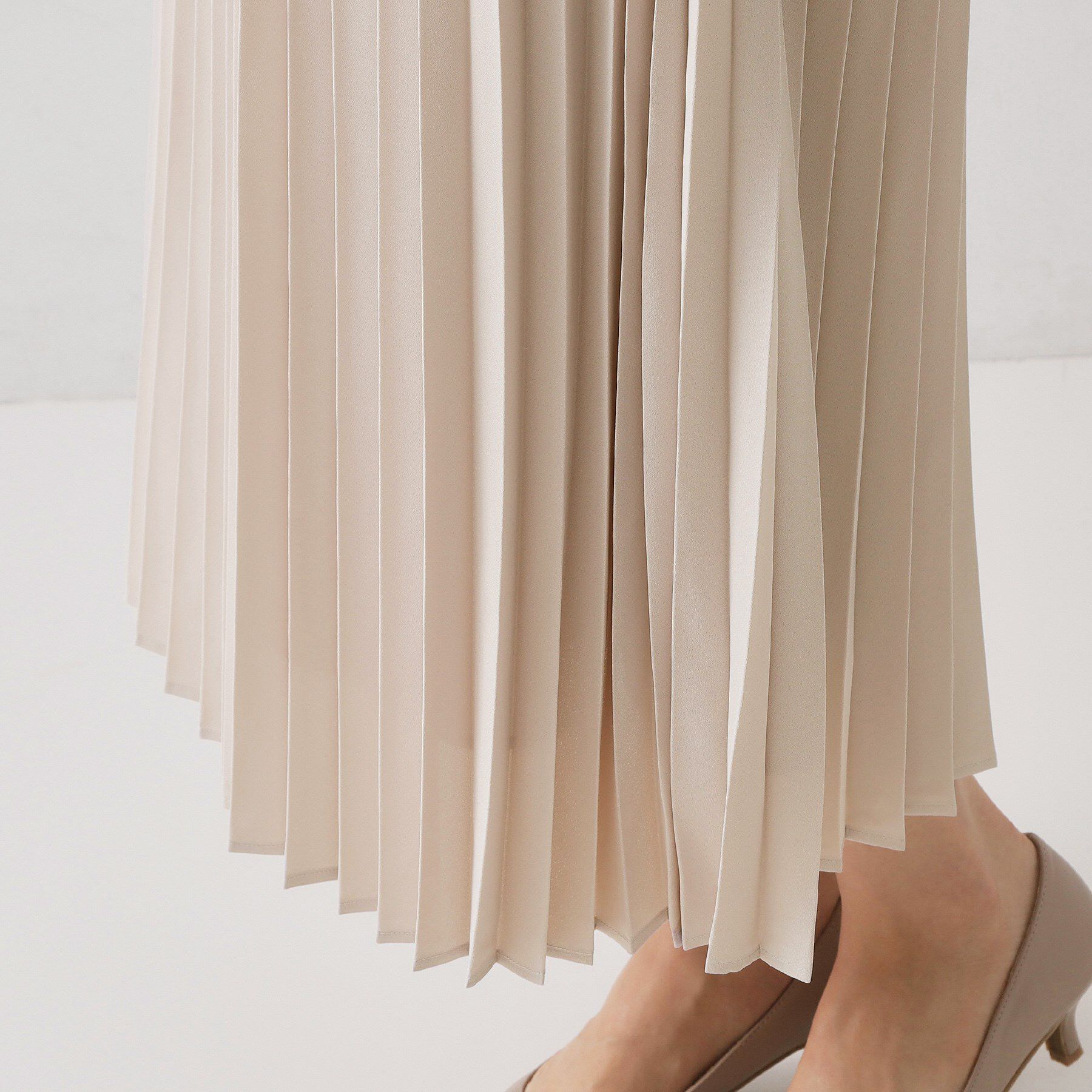 OPAQUE.CLIP「《通勤対応》ジョーゼットプリーツワンピース【洗濯機OK】」|ワンピース|