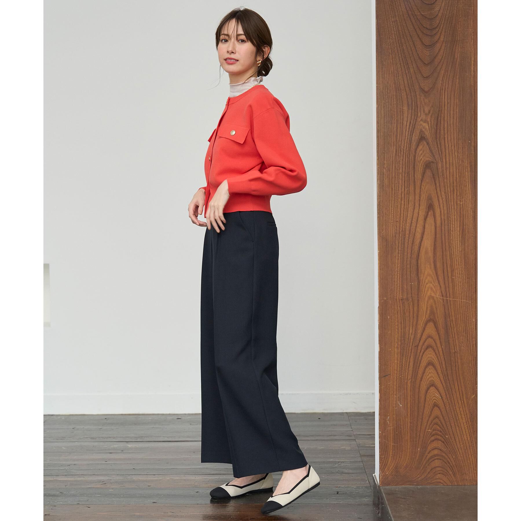 OPAQUE.CLIP「金ボタンデザインワイドパンツ/セットアップ対応【洗濯機OK】《S～LL》」|その他|