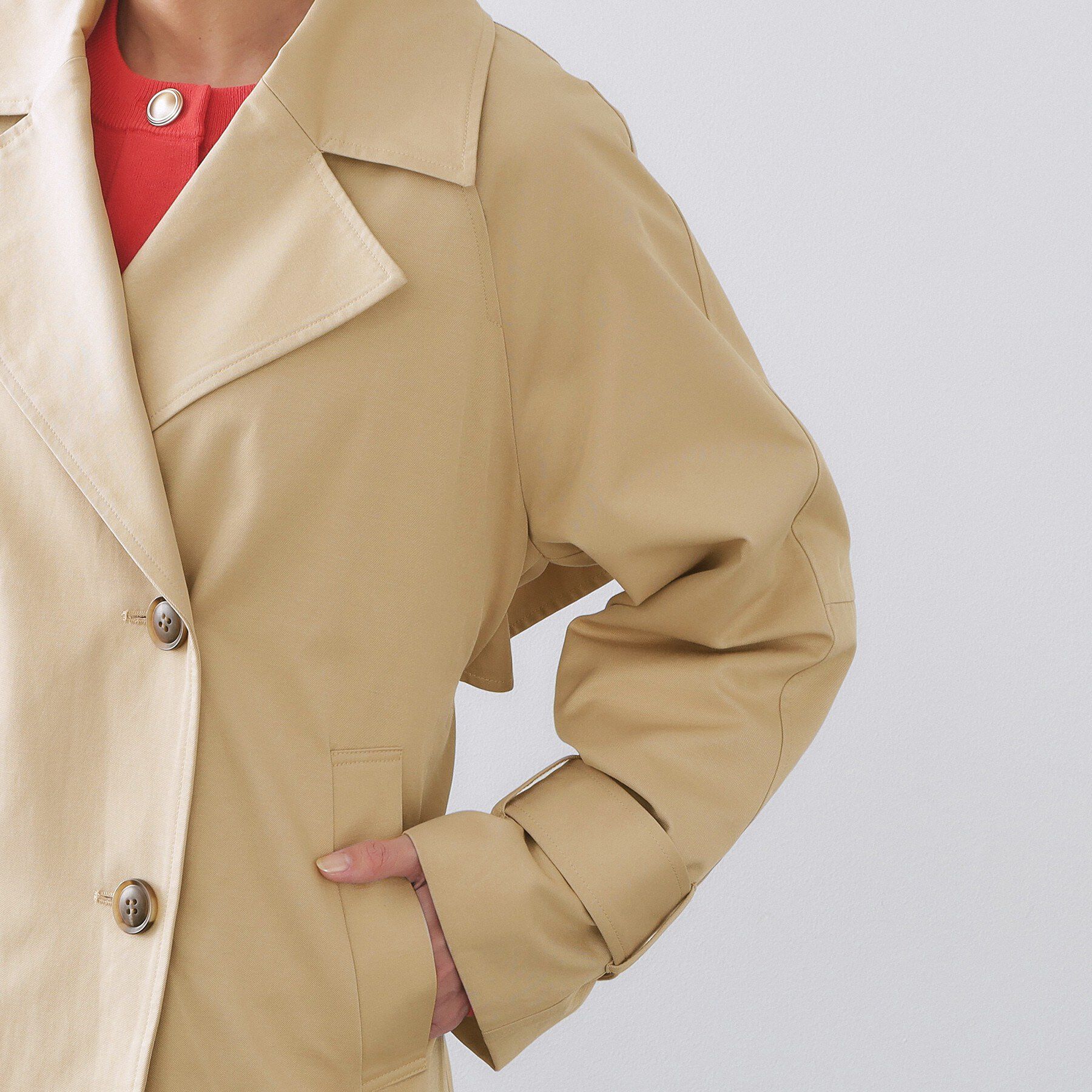 OPAQUE.CLIP「ミドルトレンチコート【洗濯機OK】」|トレンチコート|