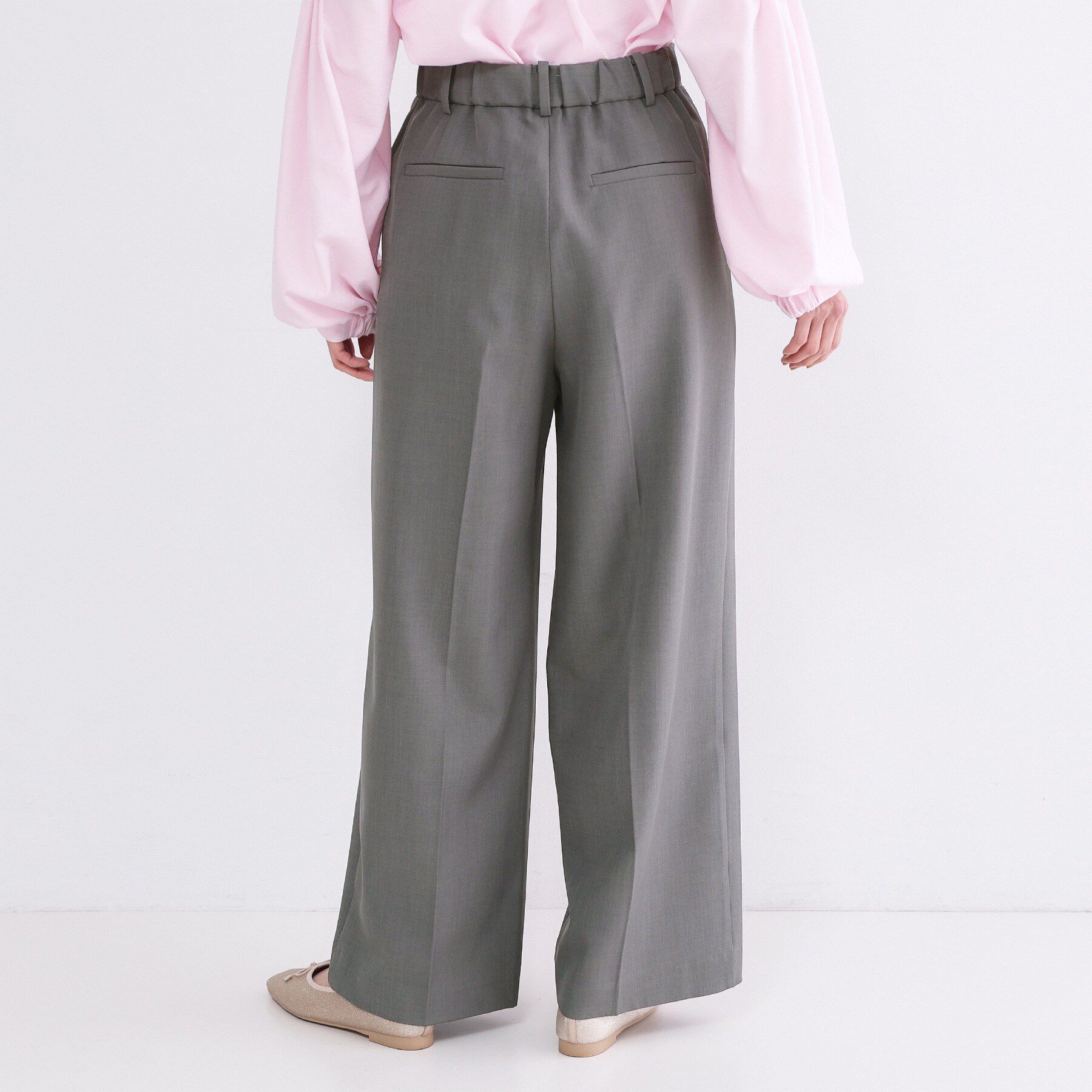 OPAQUE.CLIP「美脚ストレッチストレートワイドパンツ【洗濯機OK】」|その他|