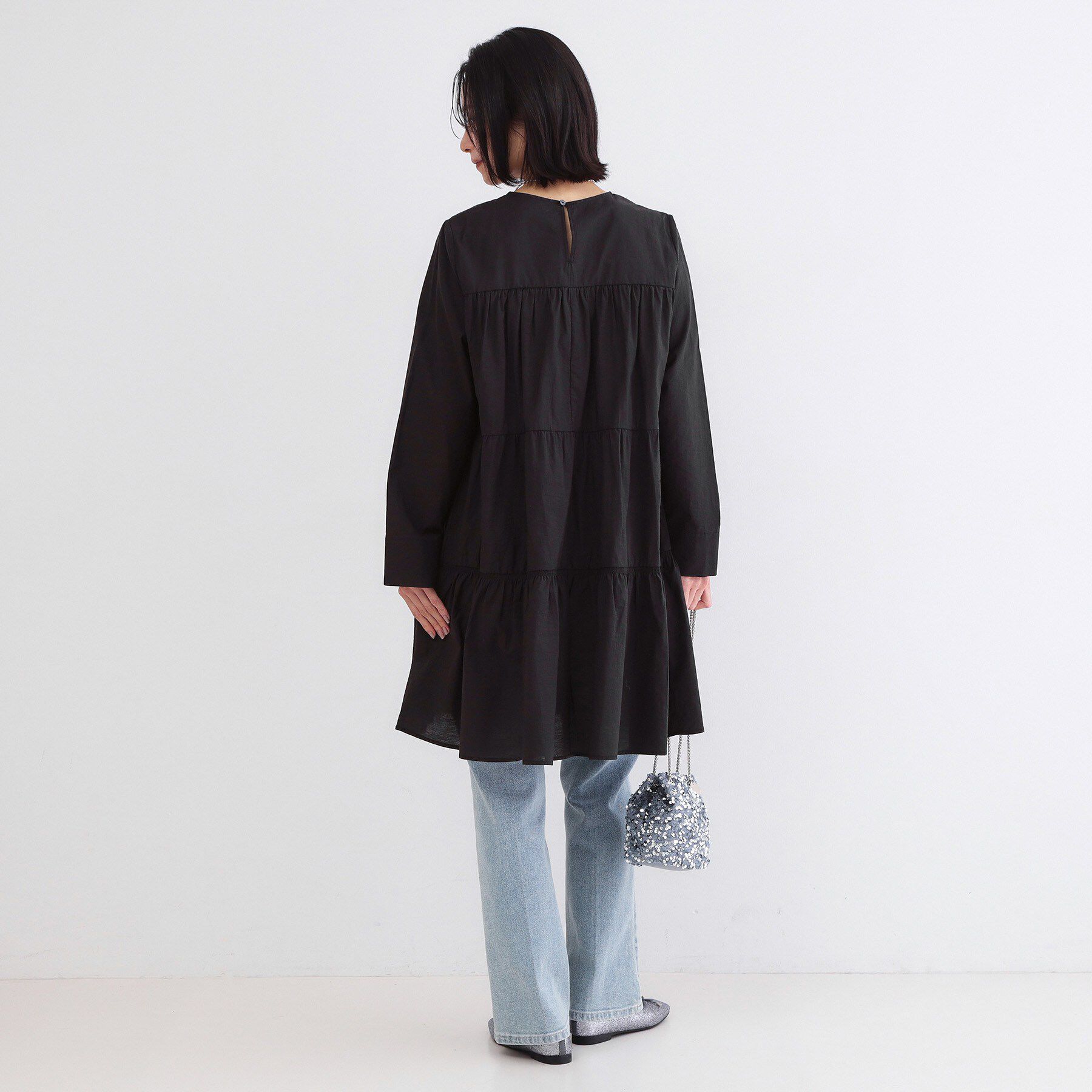 OPAQUE.CLIP「ティアードミニワンピース【洗濯機OK】」|ワンピース|