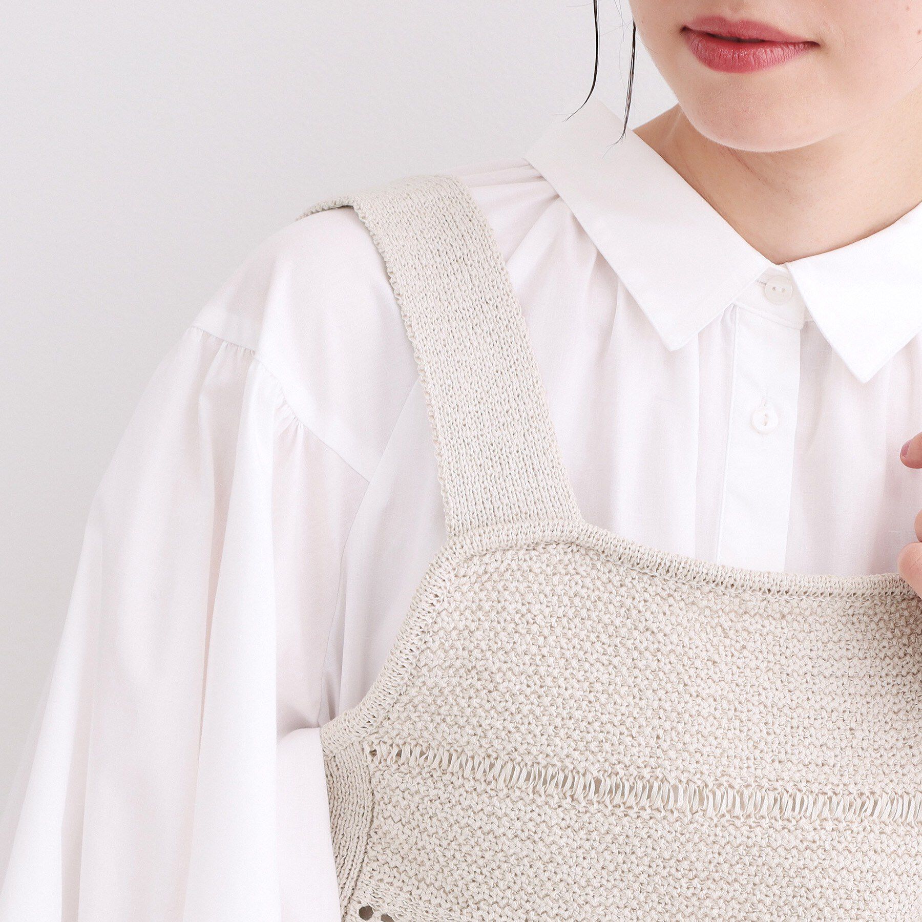 OPAQUE.CLIP「テープヤーンビスチェニット【洗濯機OK/抗ピル】」|ニット・セーター|