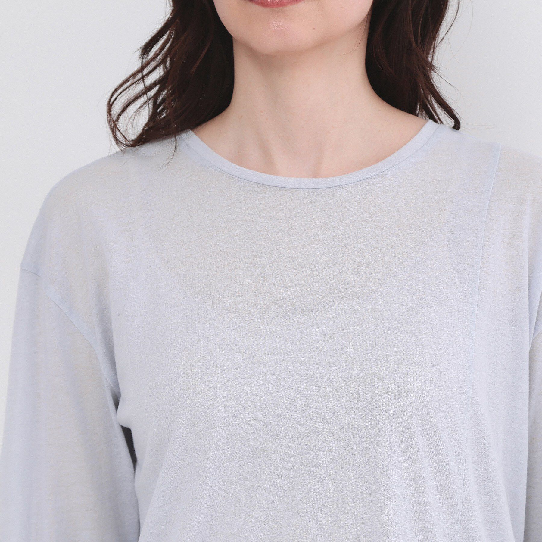 OPAQUE.CLIP「シアースリットカットソー【洗濯機OK】」|Tシャツ・カットソー|