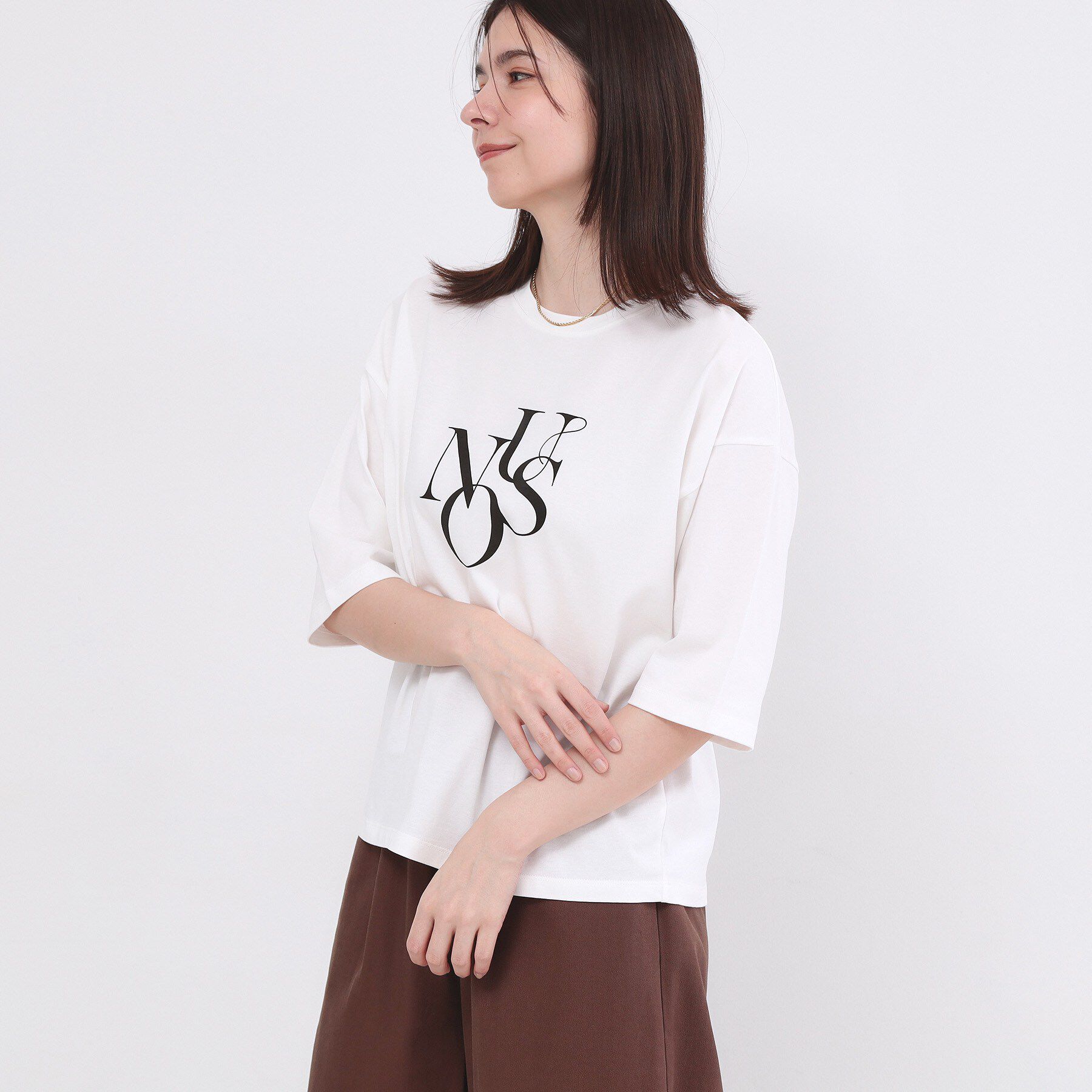 OPAQUE.CLIP「リラクシーロゴプリントTシャツ【洗濯機OK】」|Tシャツ・カットソー|