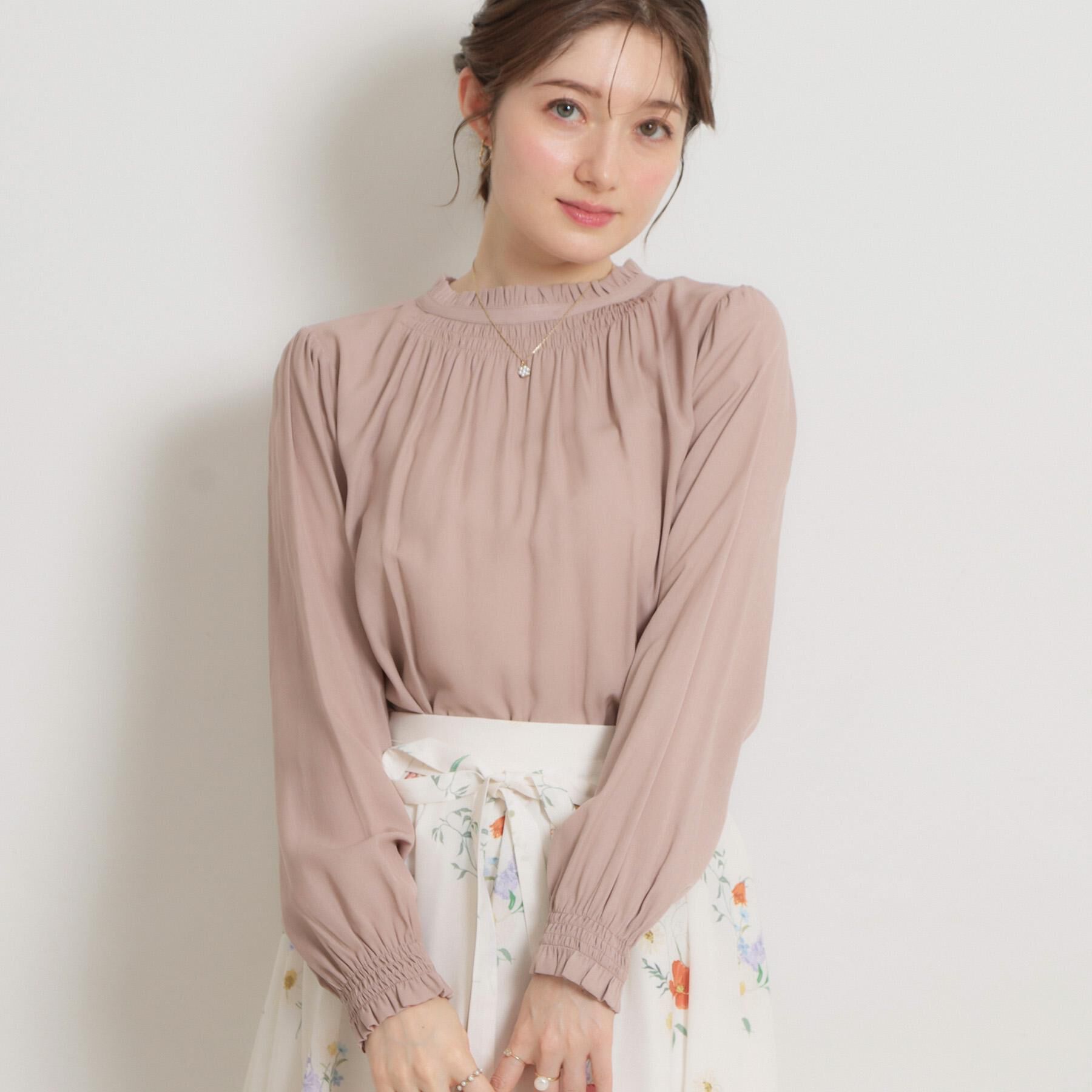 Couture broach「【前後2WAY・洗える】RTピケ リボン ブラウス」|シャツ・ブラウス|