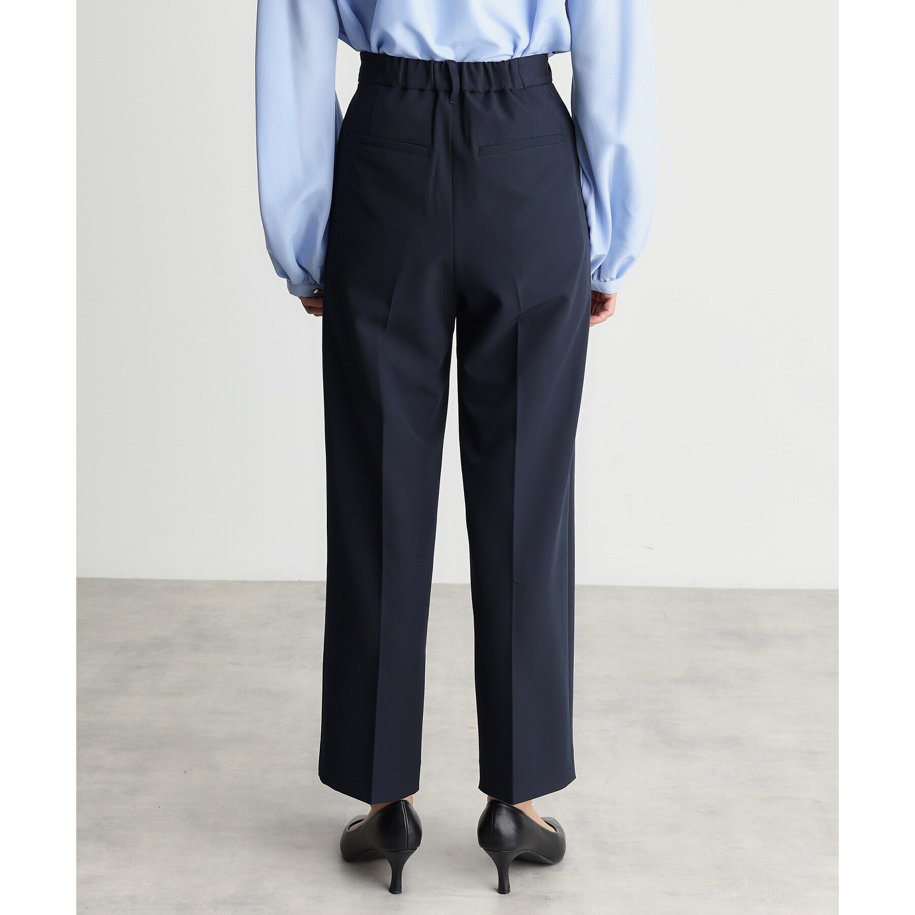 THE SHOP TK「【汚れ防止／シワになりにくい／セレモニー／通勤】ダブルクロスワイドパンツ／洗える／サスティナブル」|その他|