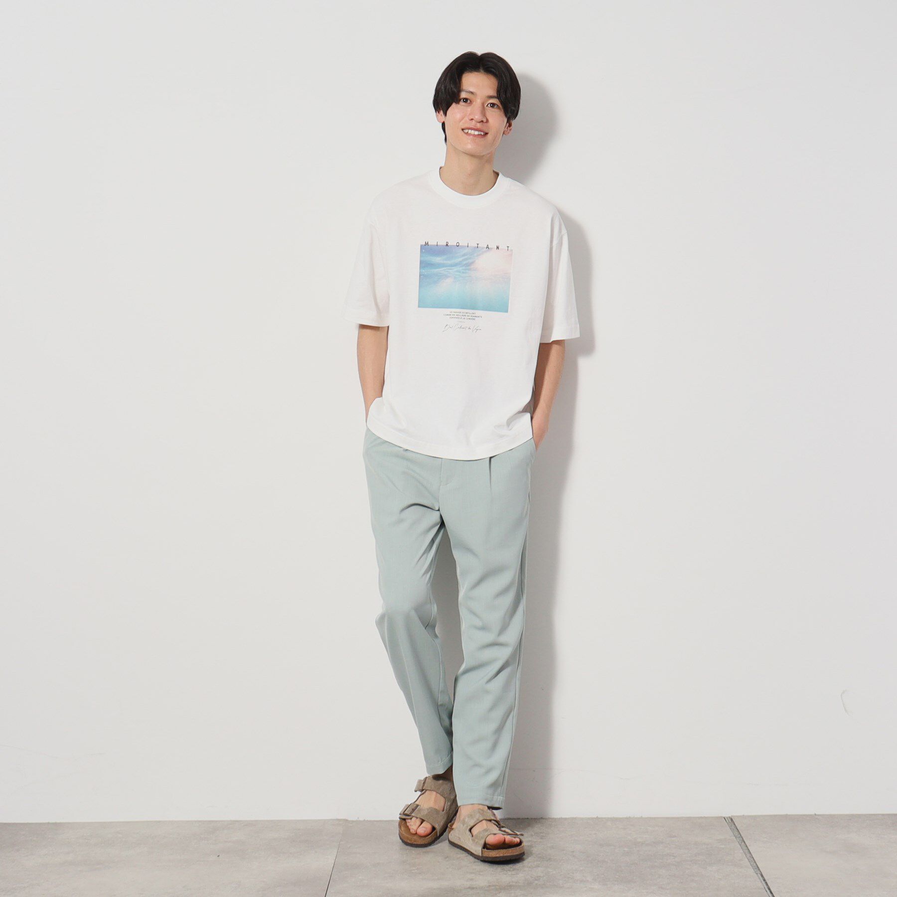 THE SHOP TK「【Begin6月号掲載】オーガニックコットンプリント半袖Tシャツ」|Tシャツ・カットソー|