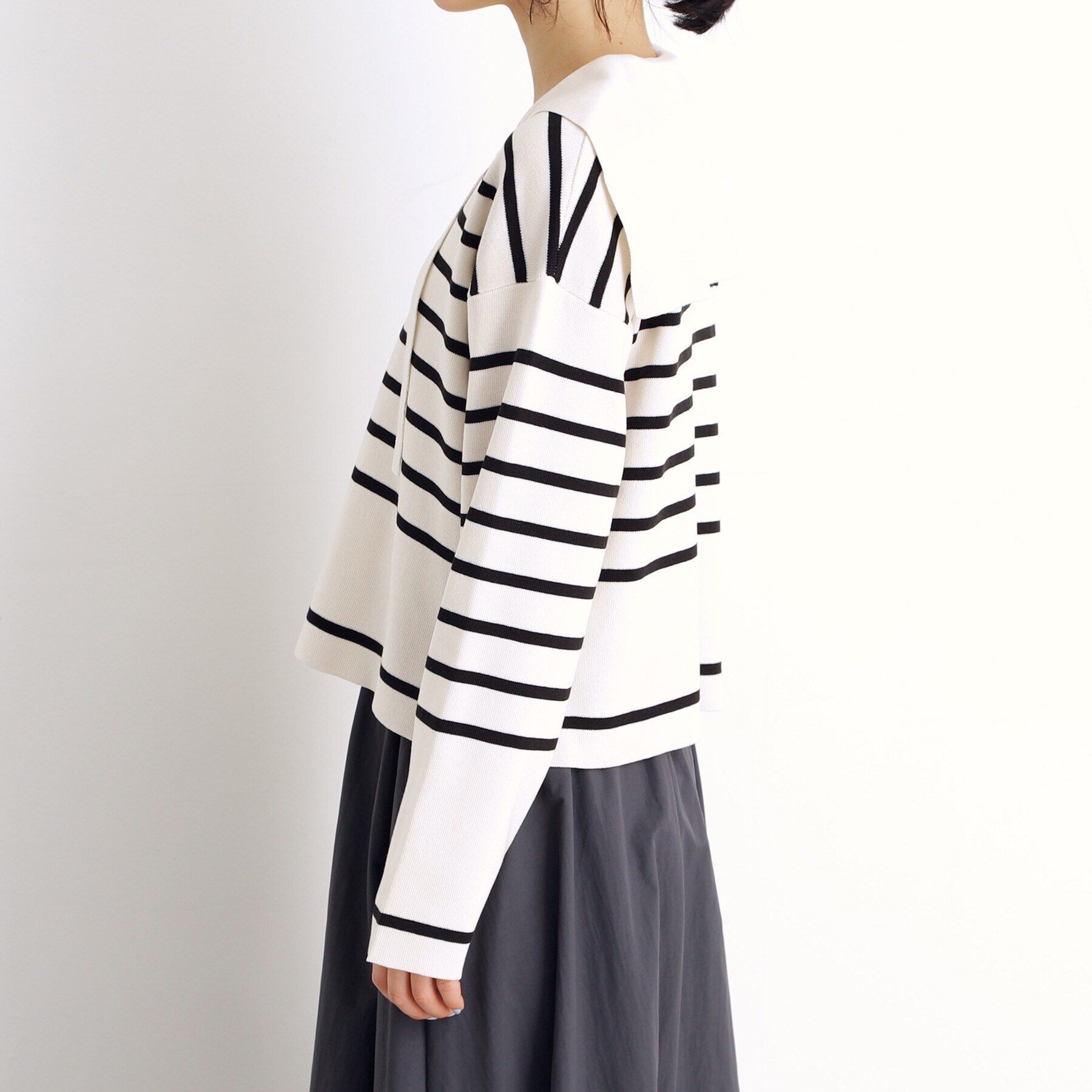 THE SHOP TK「セーラーカラートップス【洗える】」|ニット・セーター|