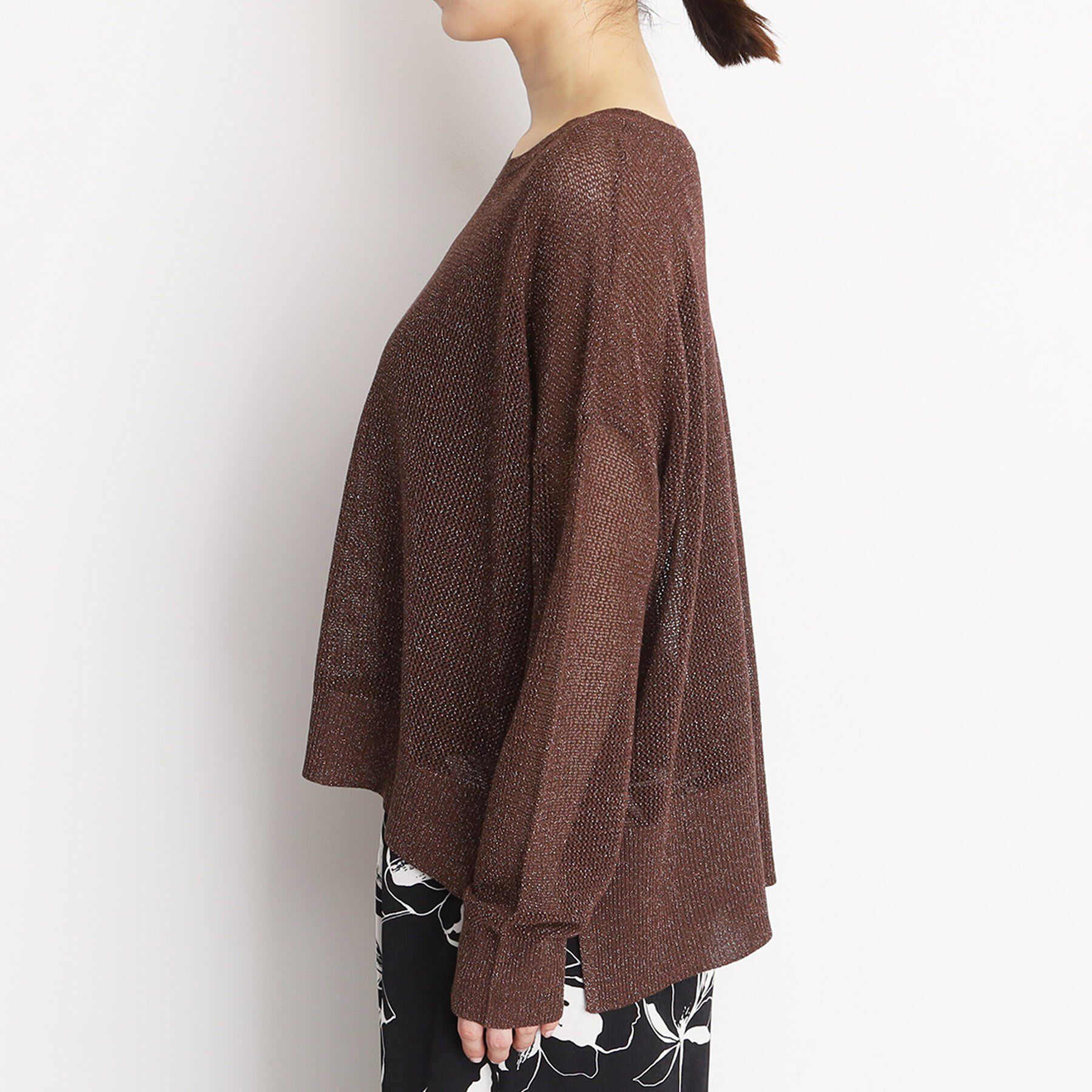 THE SHOP TK「ラメメッシュニット」|ニット・セーター|