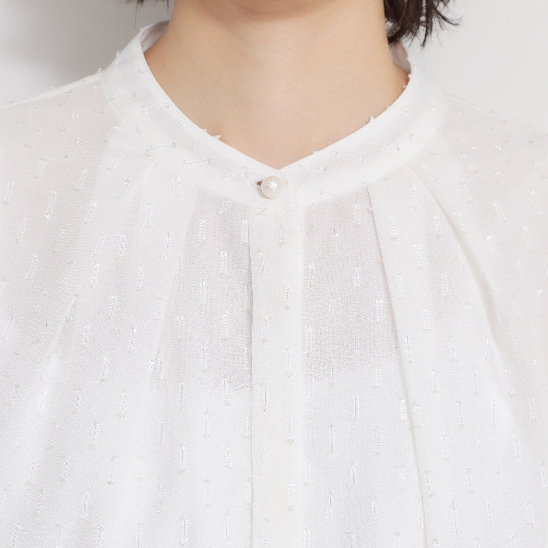 THE SHOP TK「【通勤にもカジュアルにも】シフォンジャカードブラウス」|シャツ・ブラウス|