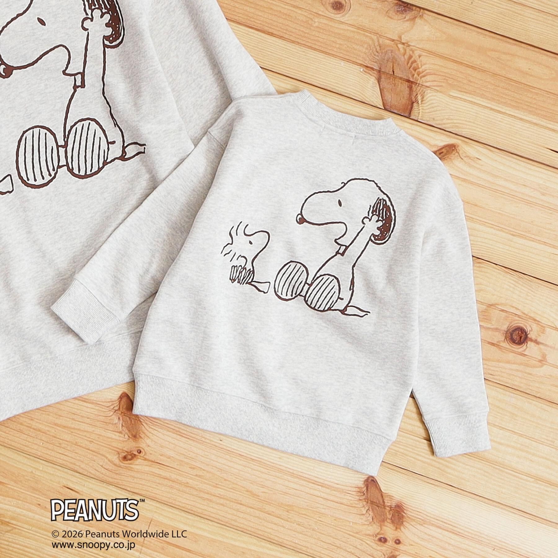 THE SHOP TK「【110－160】PEANUTS ／ ピーナッツ スヌーピーミニ裏毛スウェット」|その他|アイボリー(004)