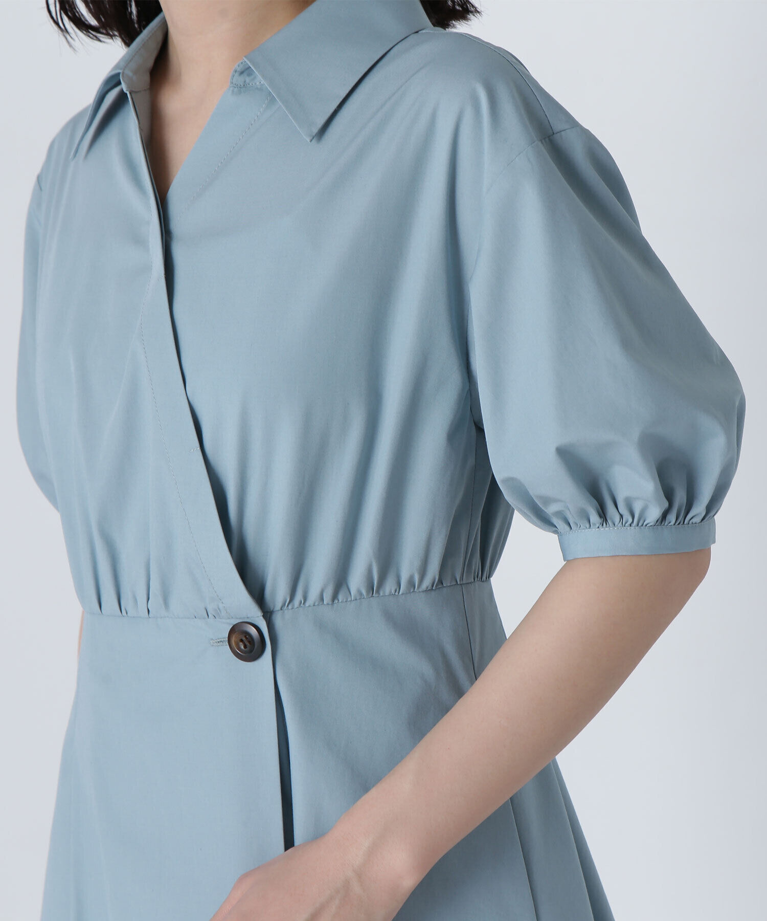  「スキッパーフォルムシャツワンピース」|ワンピース|