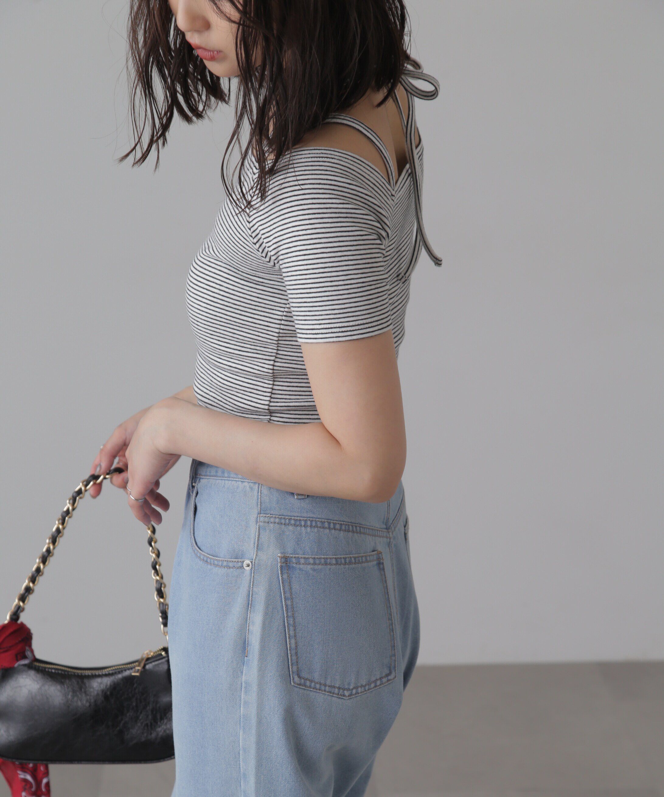  「オフショルホルターネックカットソー」|Tシャツ・カットソー|