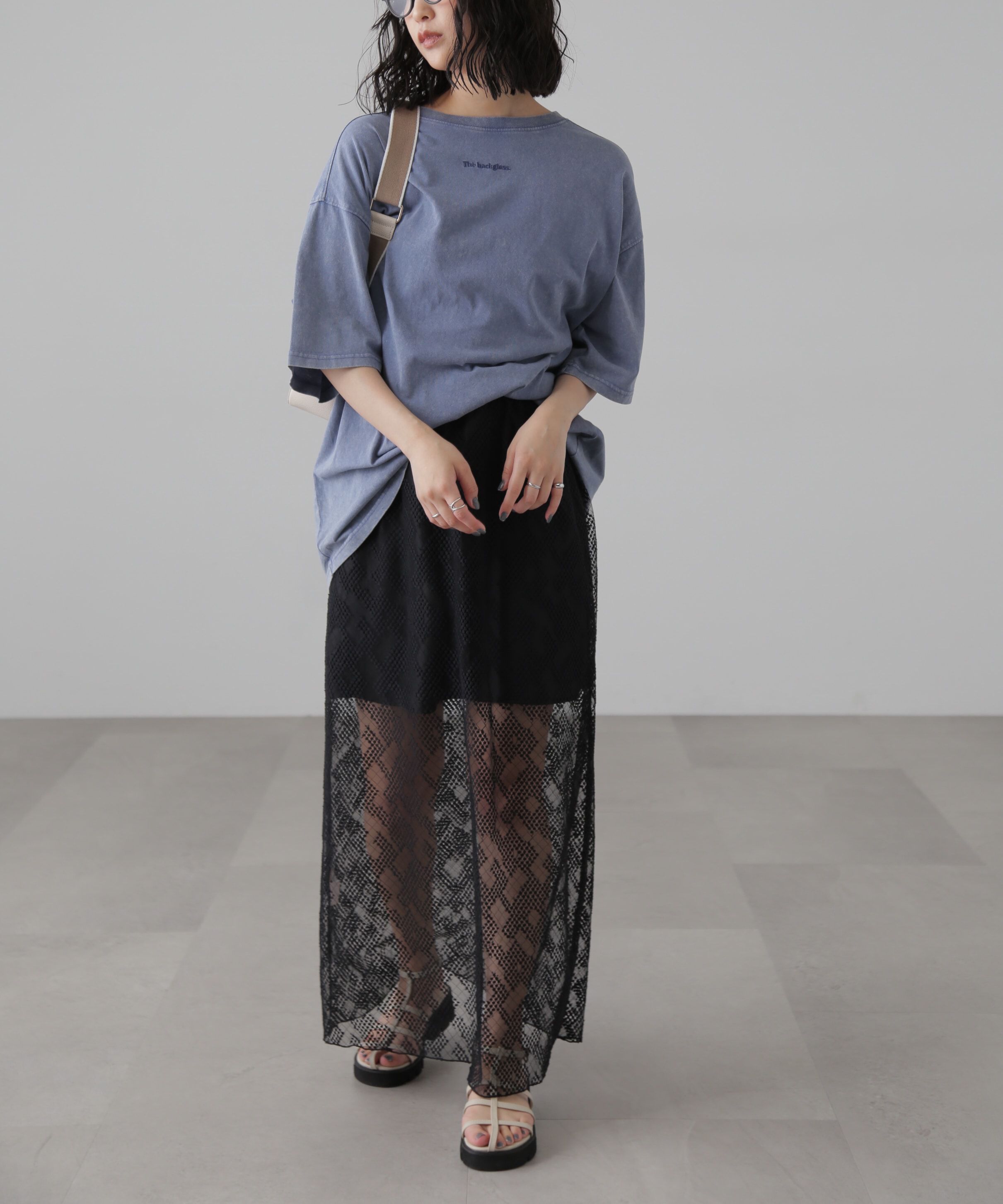  「チュールジャガードレイヤードスカート」|スカート|