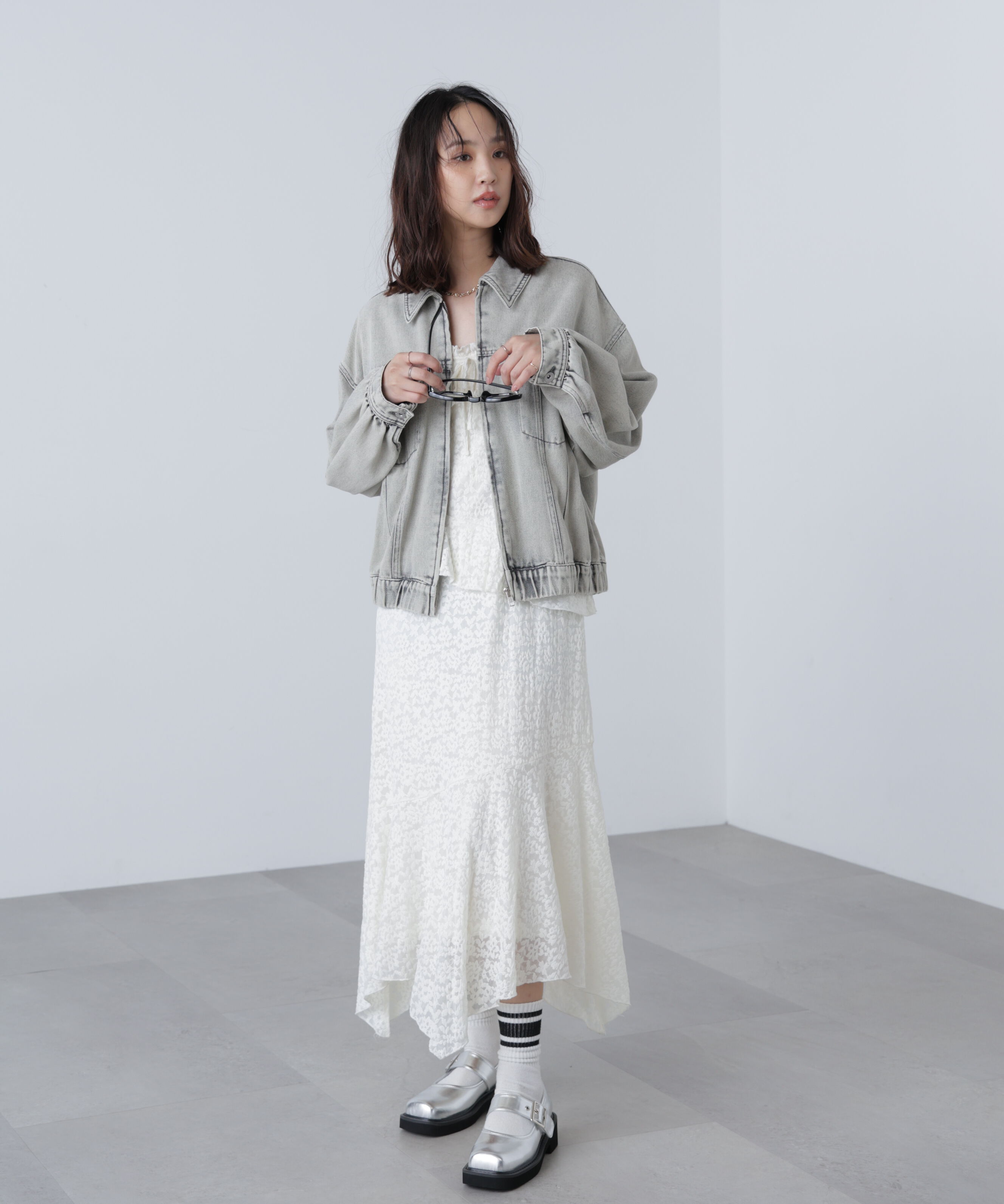  「オーバーサイズデニムジャケット」|ブルゾン・スタジャン|