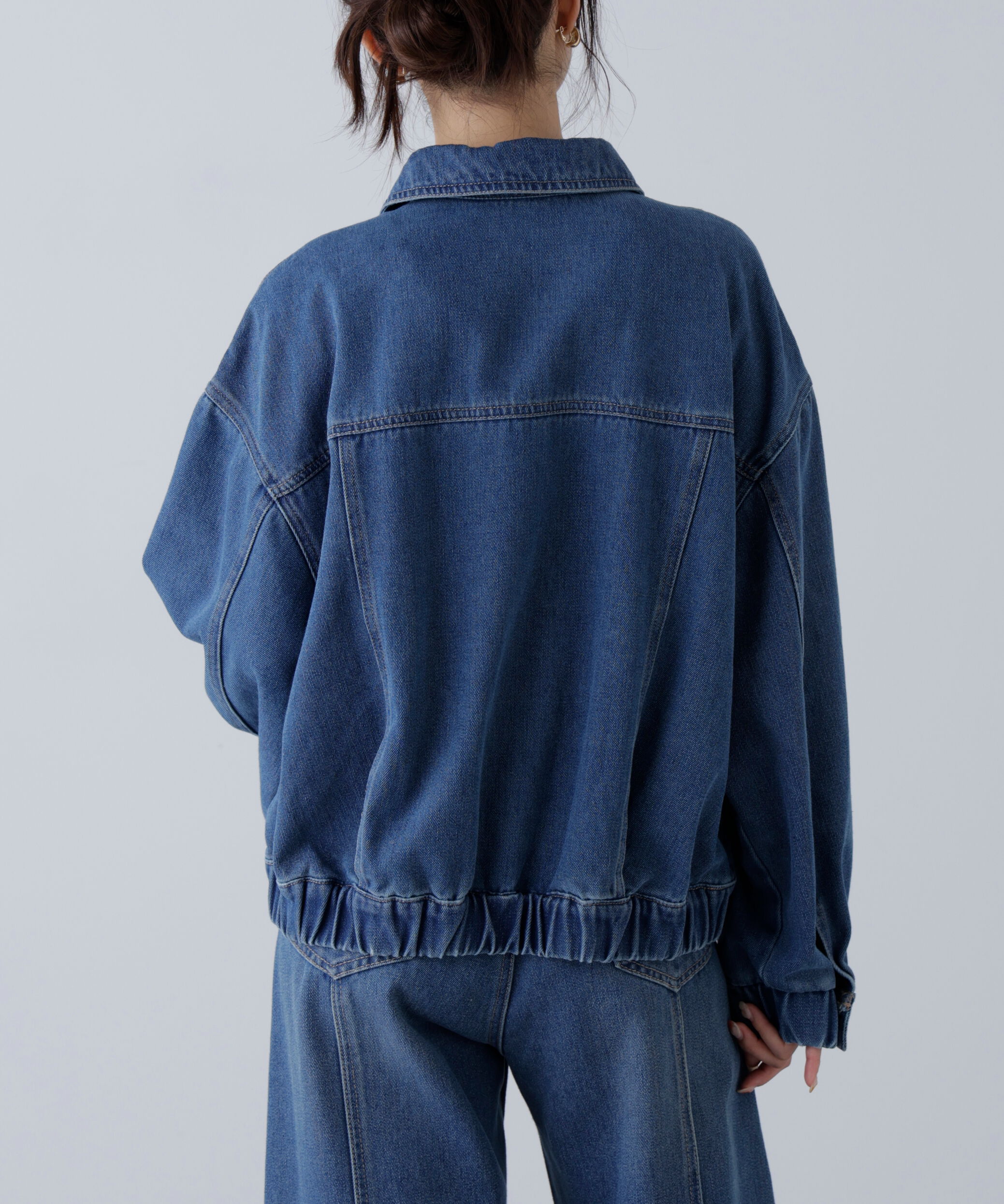  「オーバーサイズデニムジャケット」|ブルゾン・スタジャン|