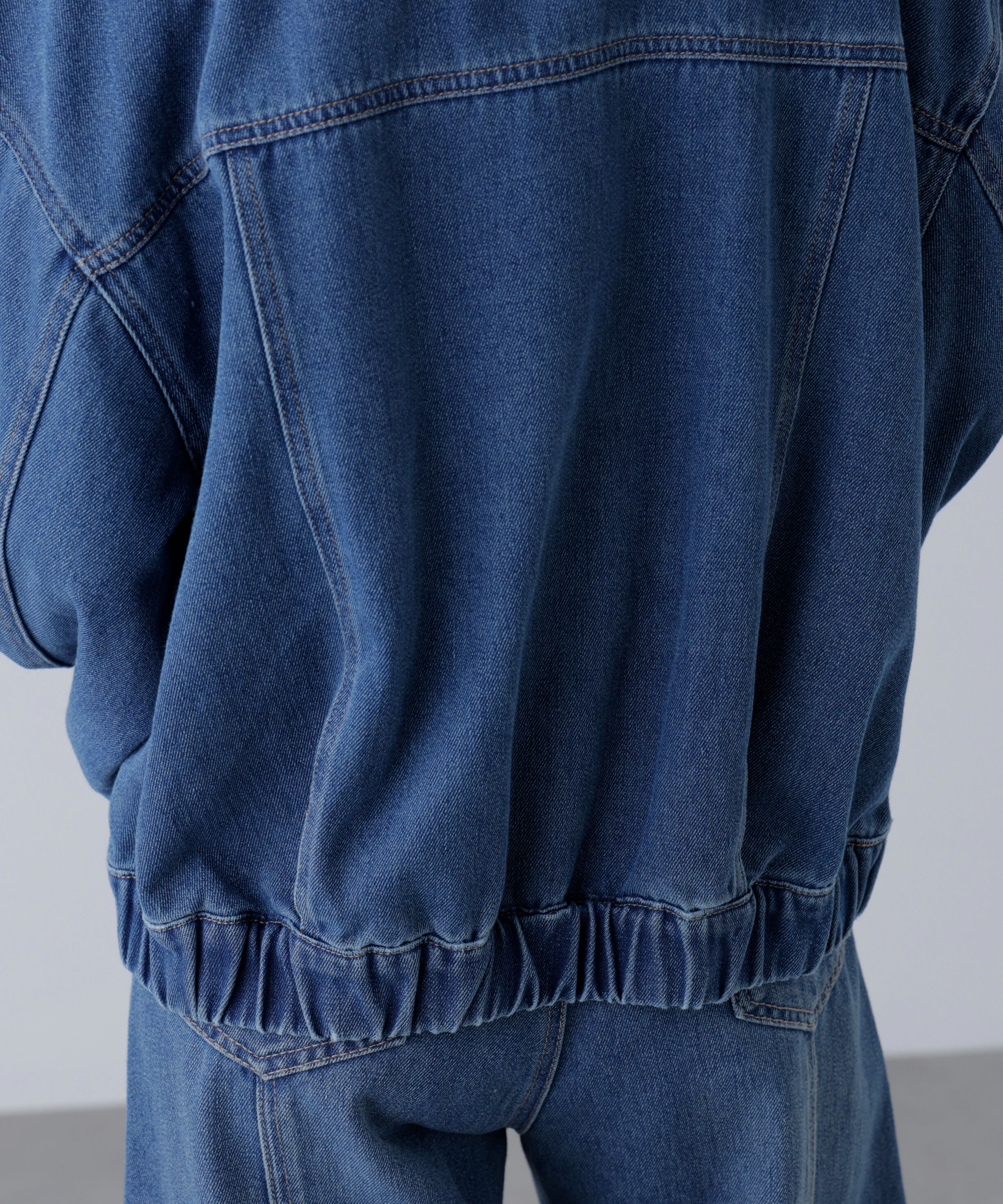  「オーバーサイズデニムジャケット」|ブルゾン・スタジャン|