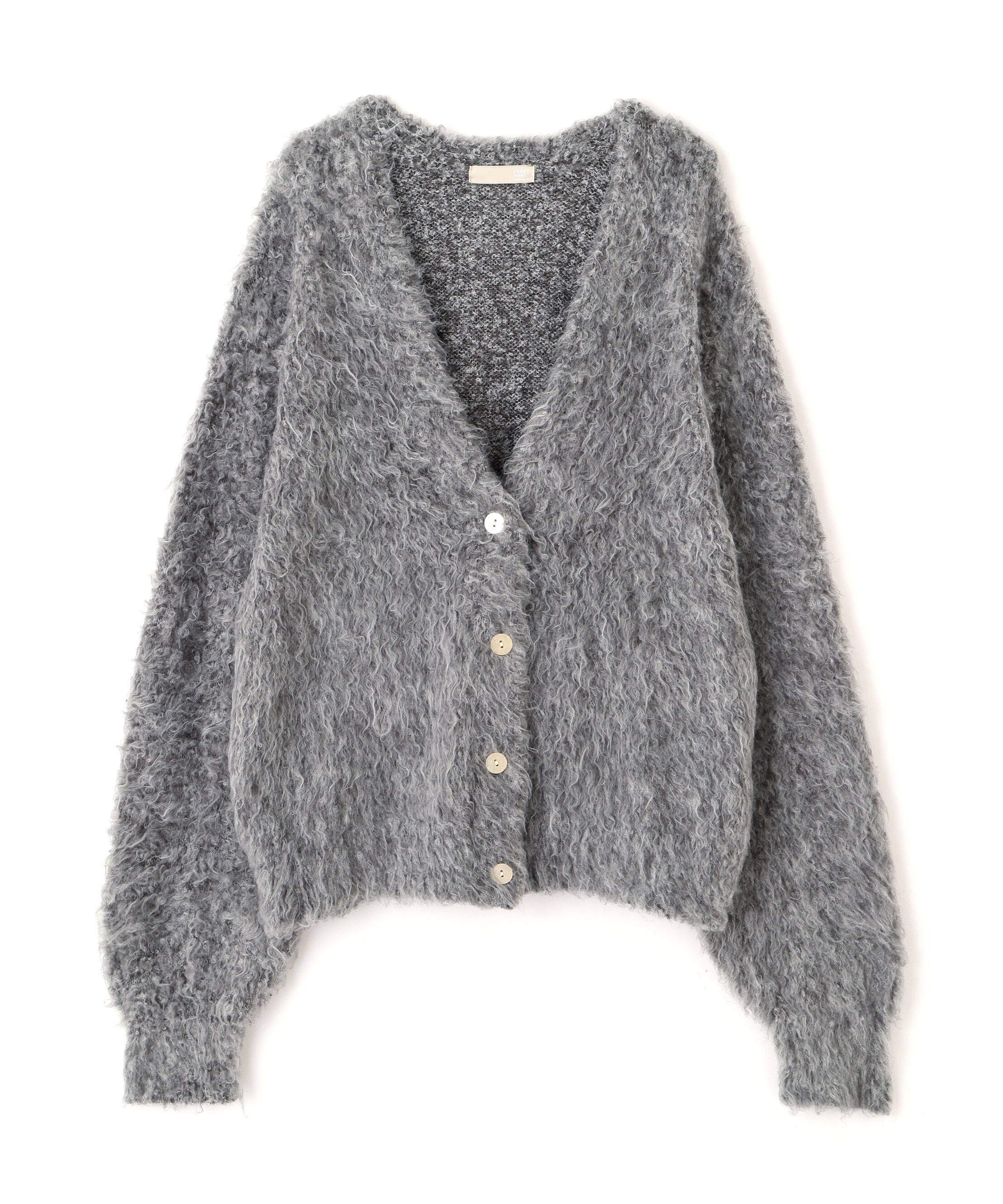  「ウェーブ起毛Vネックカーディガン」|ニット・セーター|