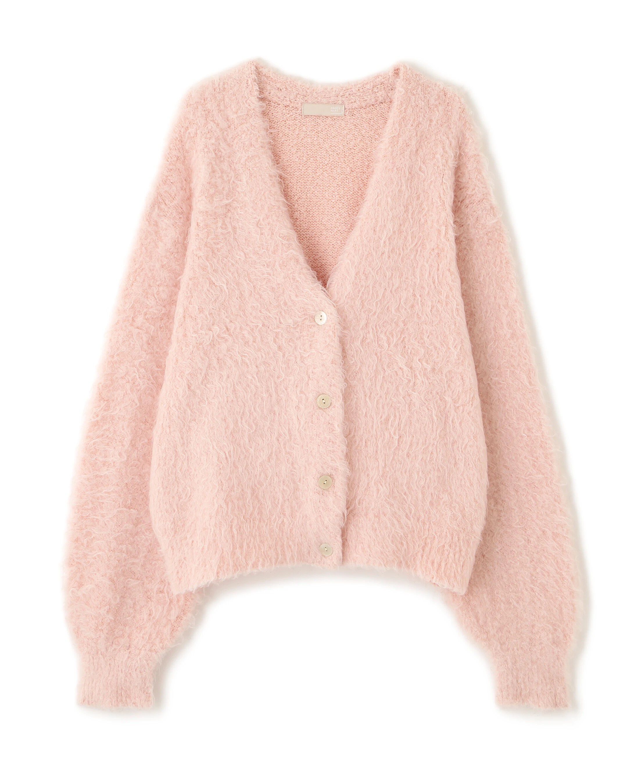  「ウェーブ起毛Vネックカーディガン」|ニット・セーター|