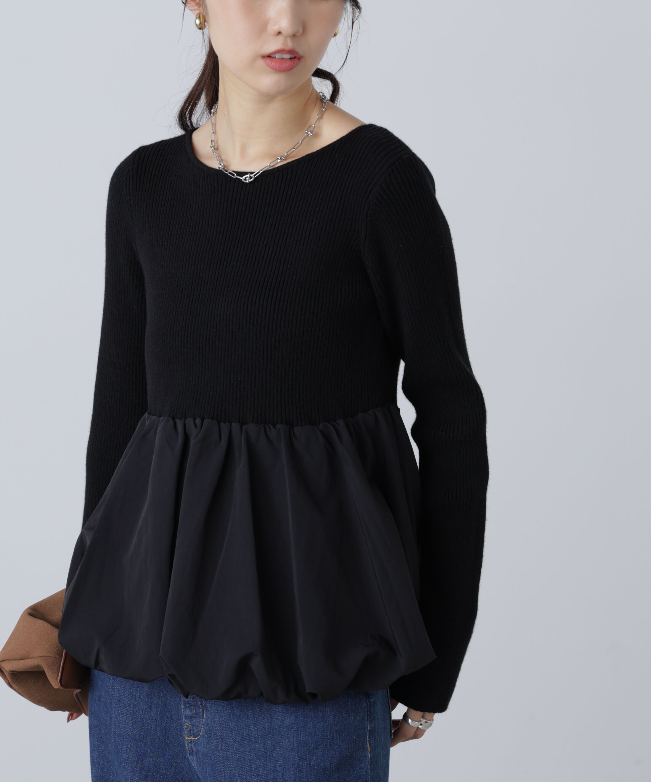  「ペプラムバルーンニット」|ニット・セーター|