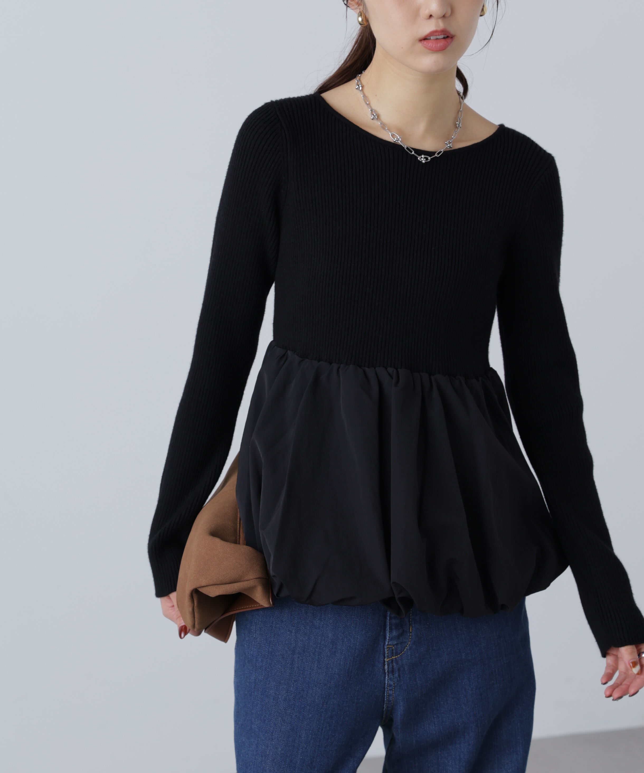  「ペプラムバルーンニット」|ニット・セーター|