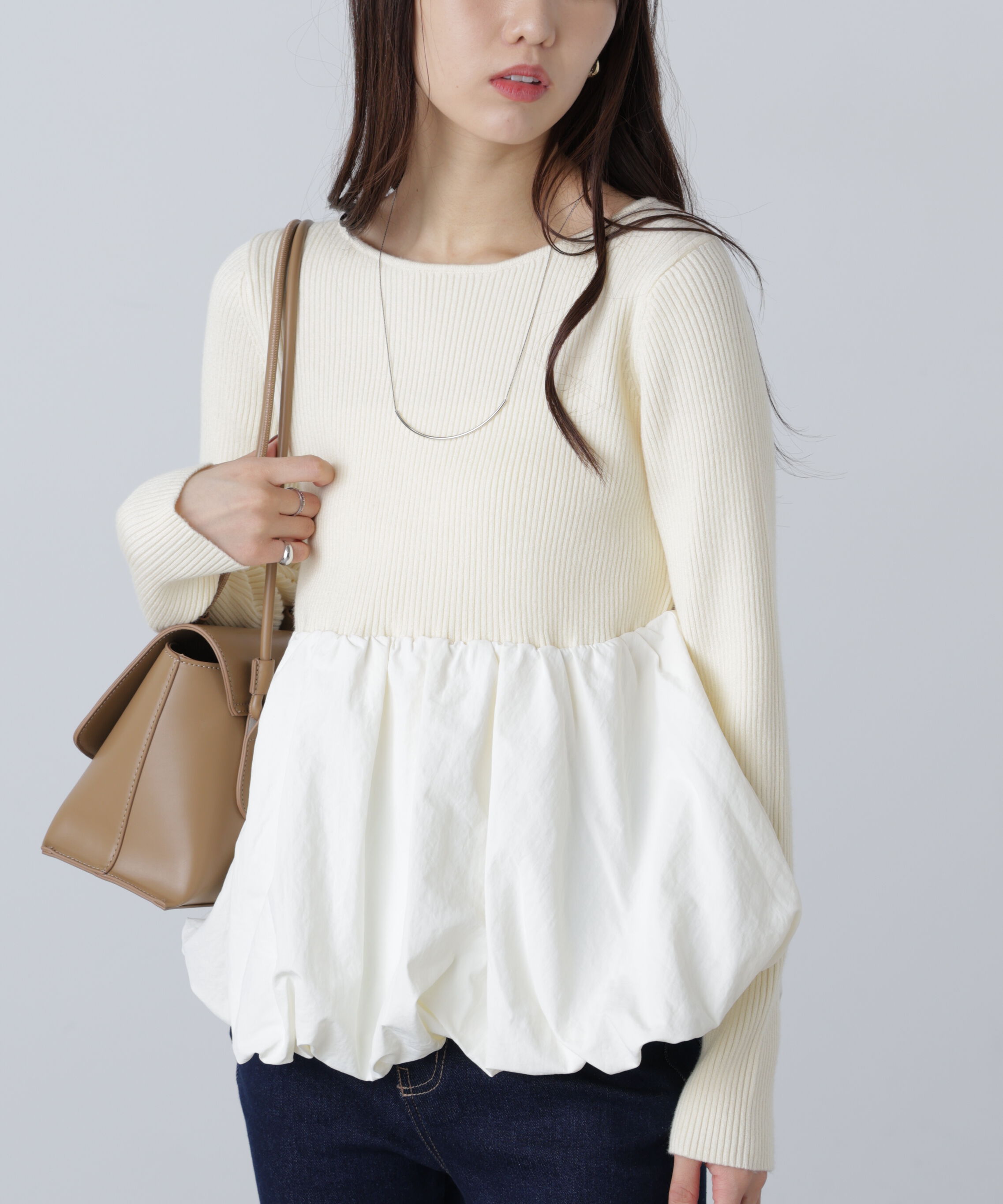  「ペプラムバルーンニット」|ニット・セーター|