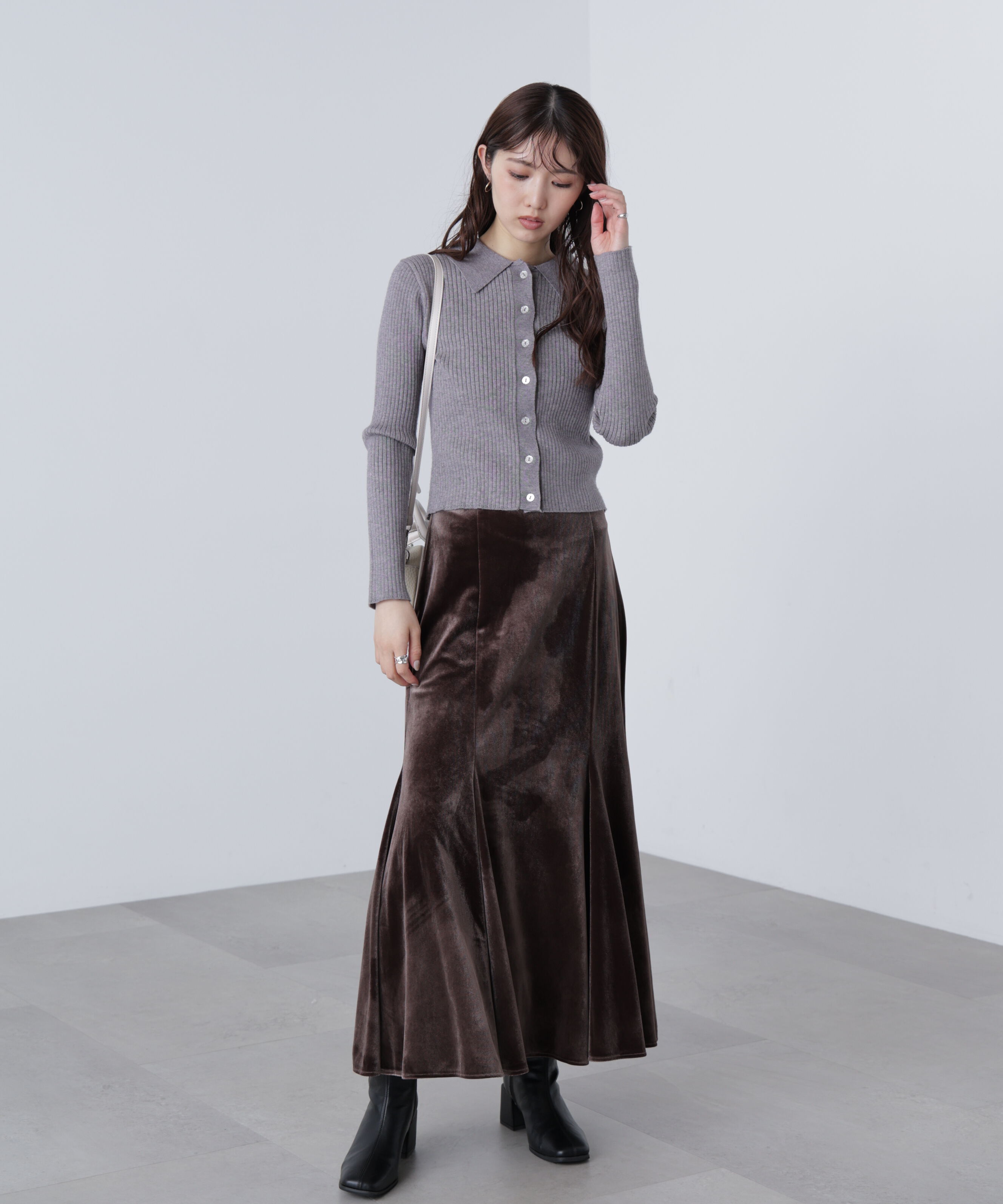  「ベロアマーメイドスカート」|スカート|