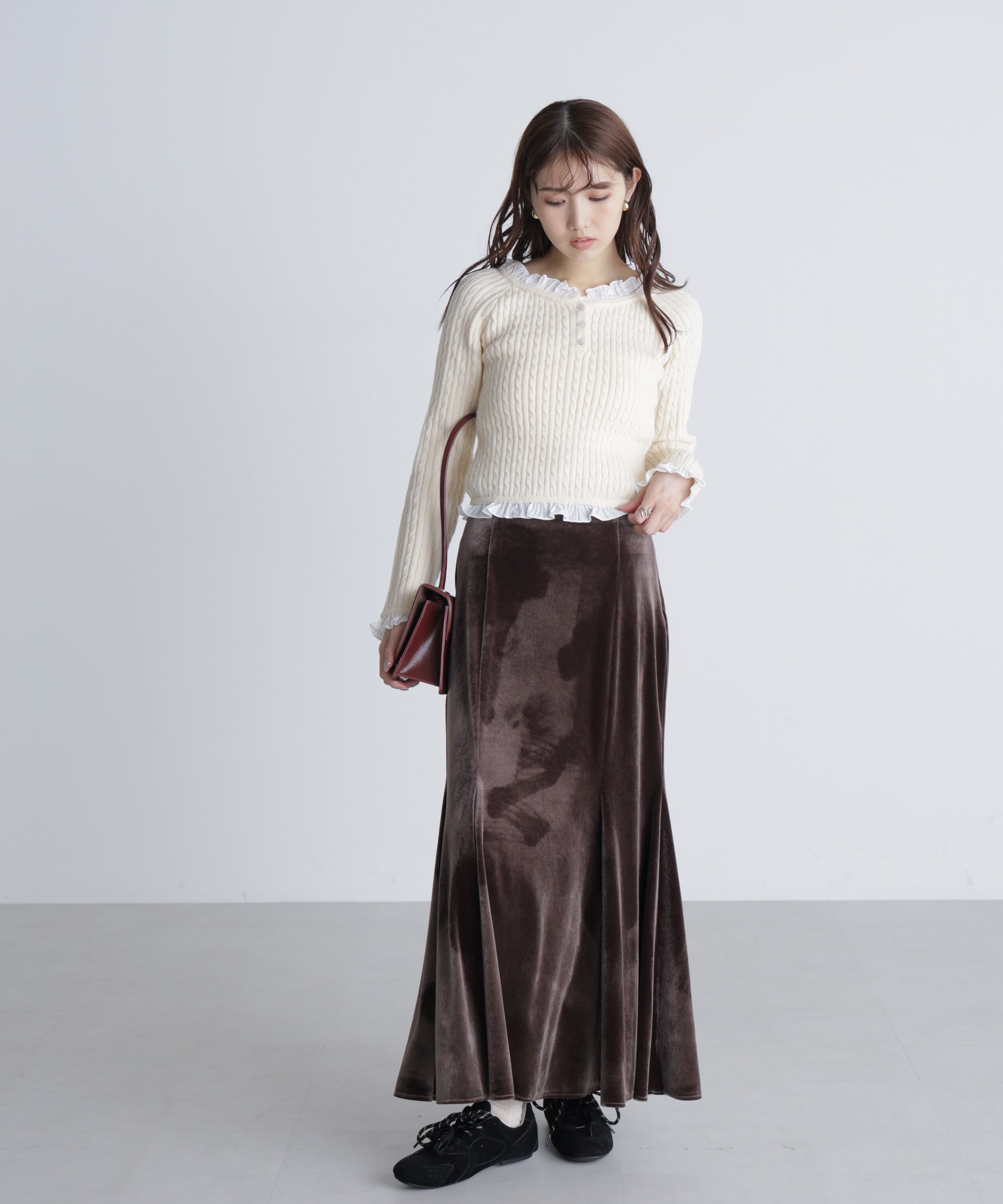  「ベロアマーメイドスカート」|スカート|