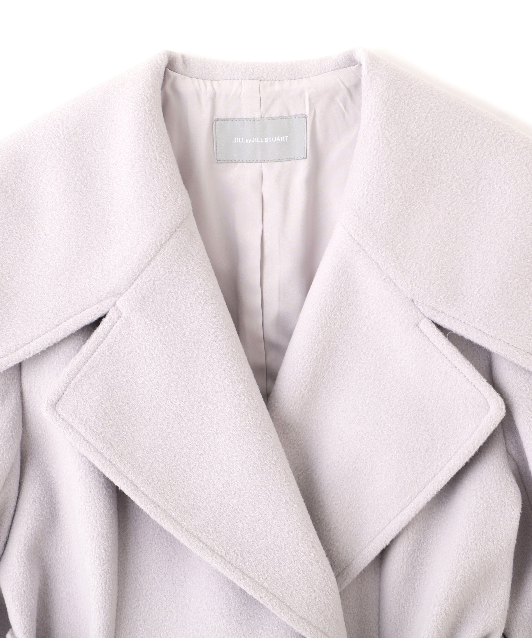  「ビジュー釦ビッグカラーショートコート」|その他|