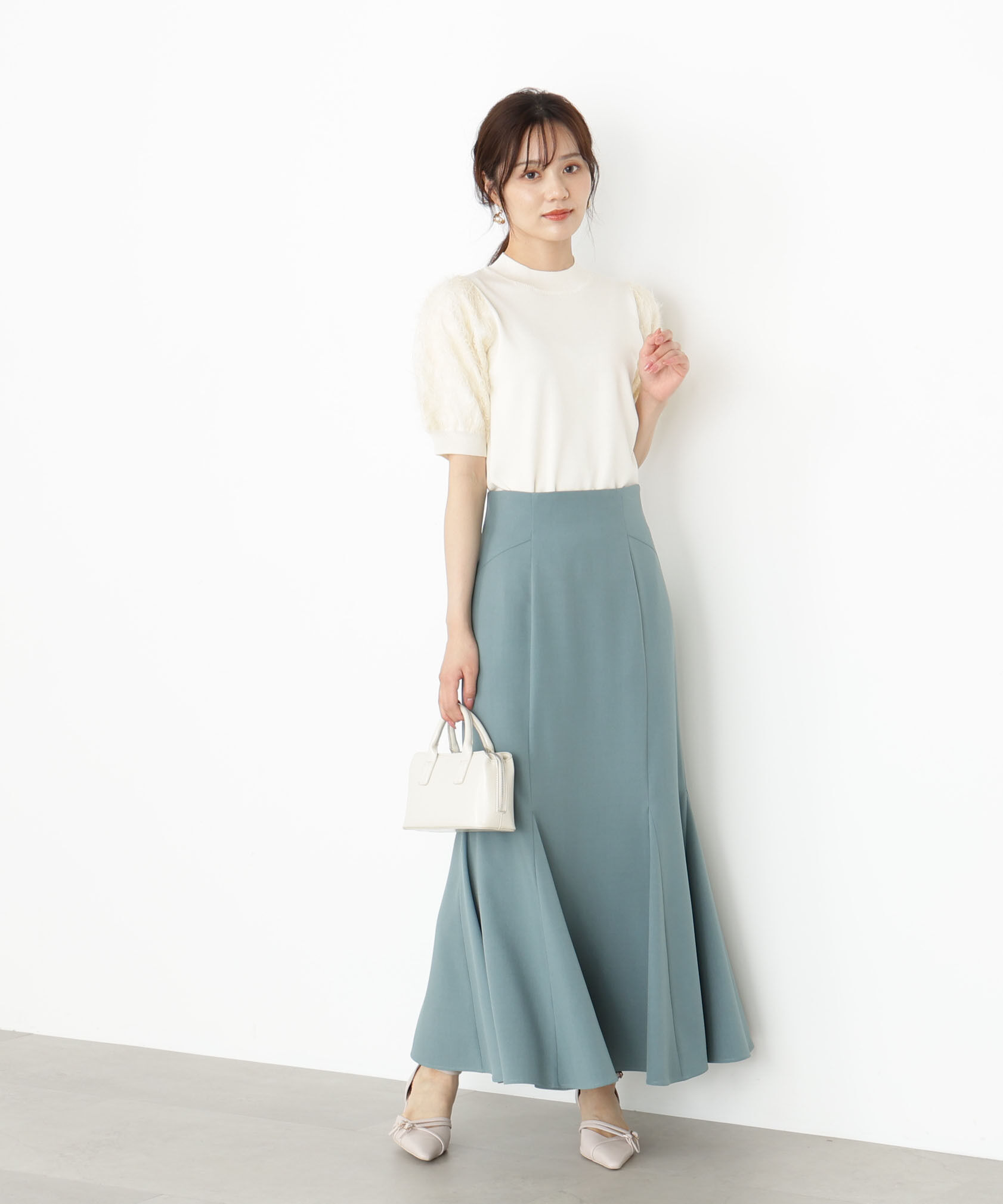 PROPORTION BODY DRESSING「バックレースアップマーメイドスカート 25AW」|スカート|グリーン