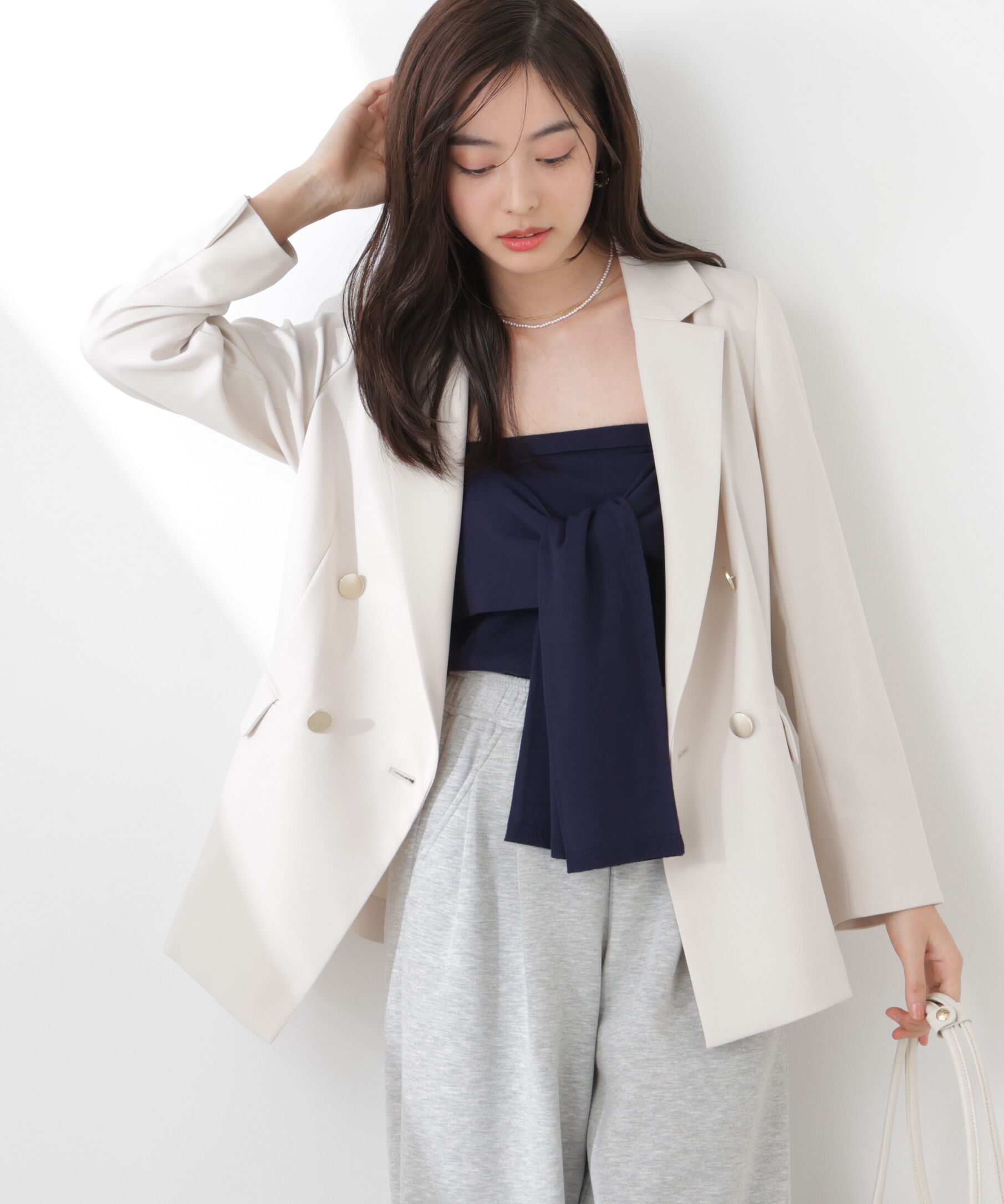 PROPORTION BODY DRESSING「＜セットアップ対応＞Wブレスト SETUP ダブルジャケット　26SS」|その他|アイボリー2