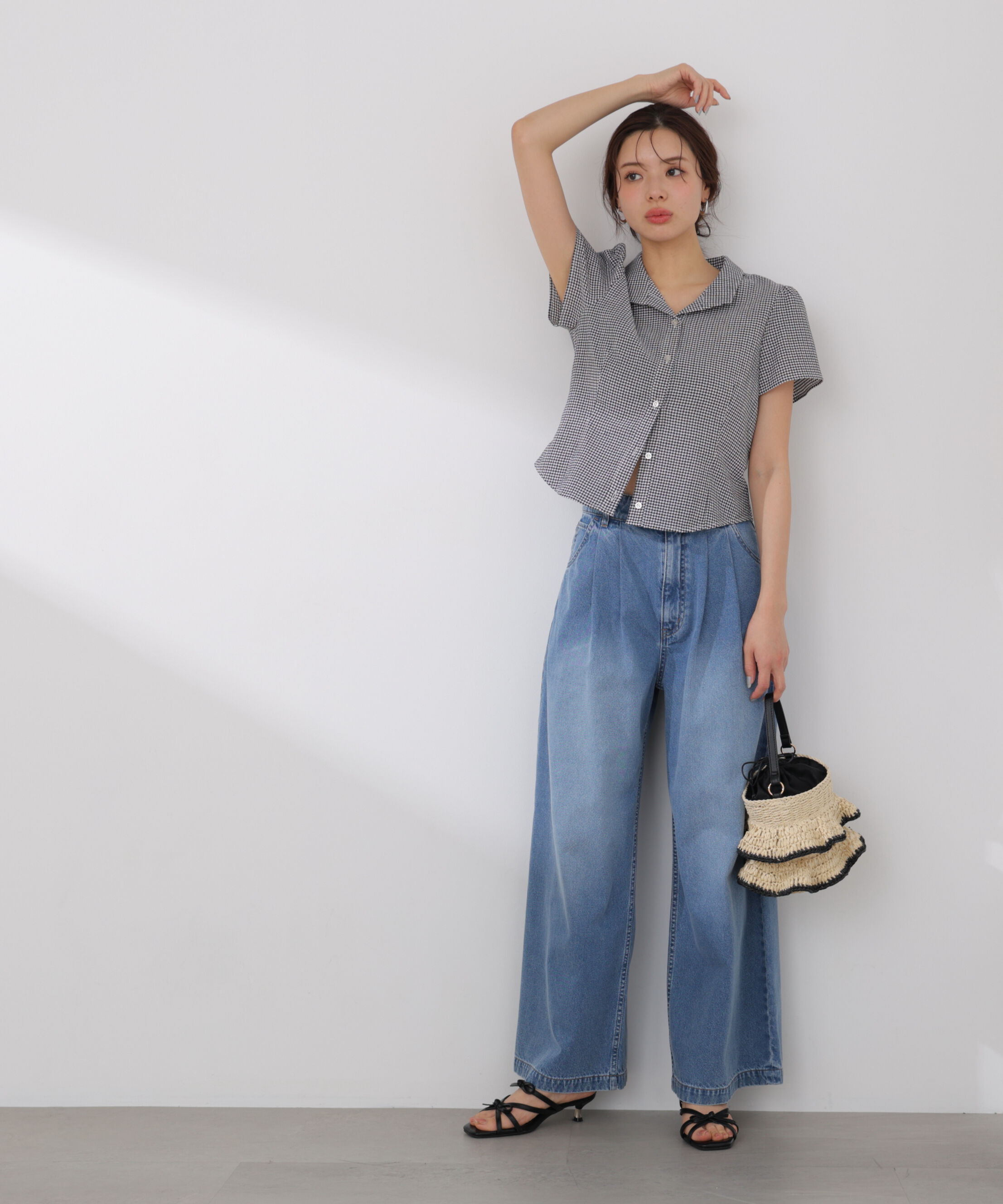 PROPORTION BODY DRESSING「〈a/mie〉ハイウエストタックバギーパンツ 26SS」|その他|