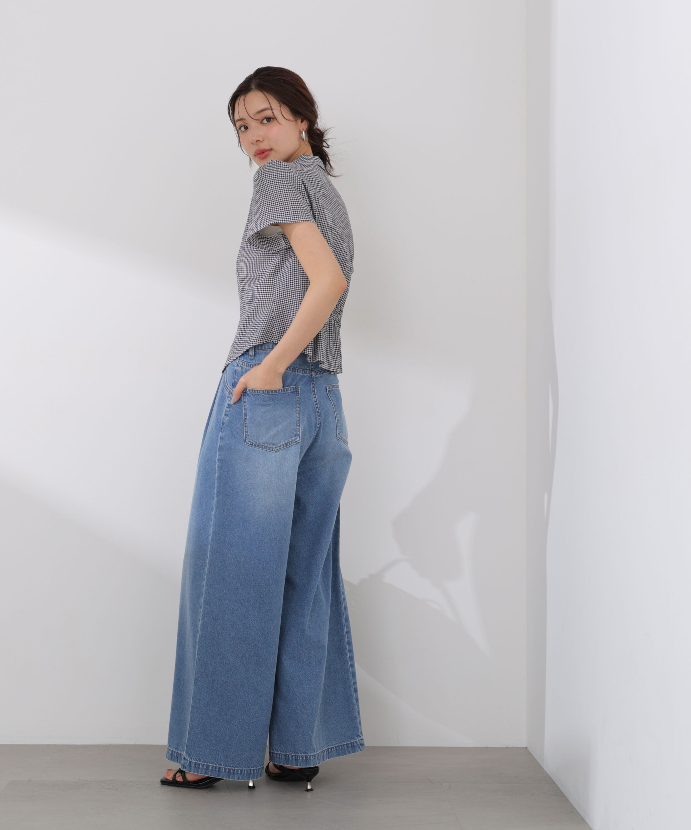 PROPORTION BODY DRESSING「〈a/mie〉ハイウエストタックバギーパンツ 26SS」|その他|