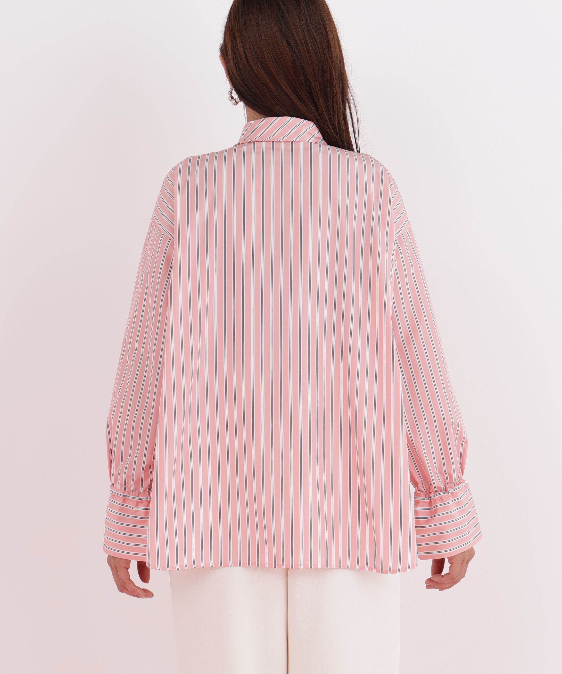  「ストライプタイネックシャツ」|シャツ・ブラウス|