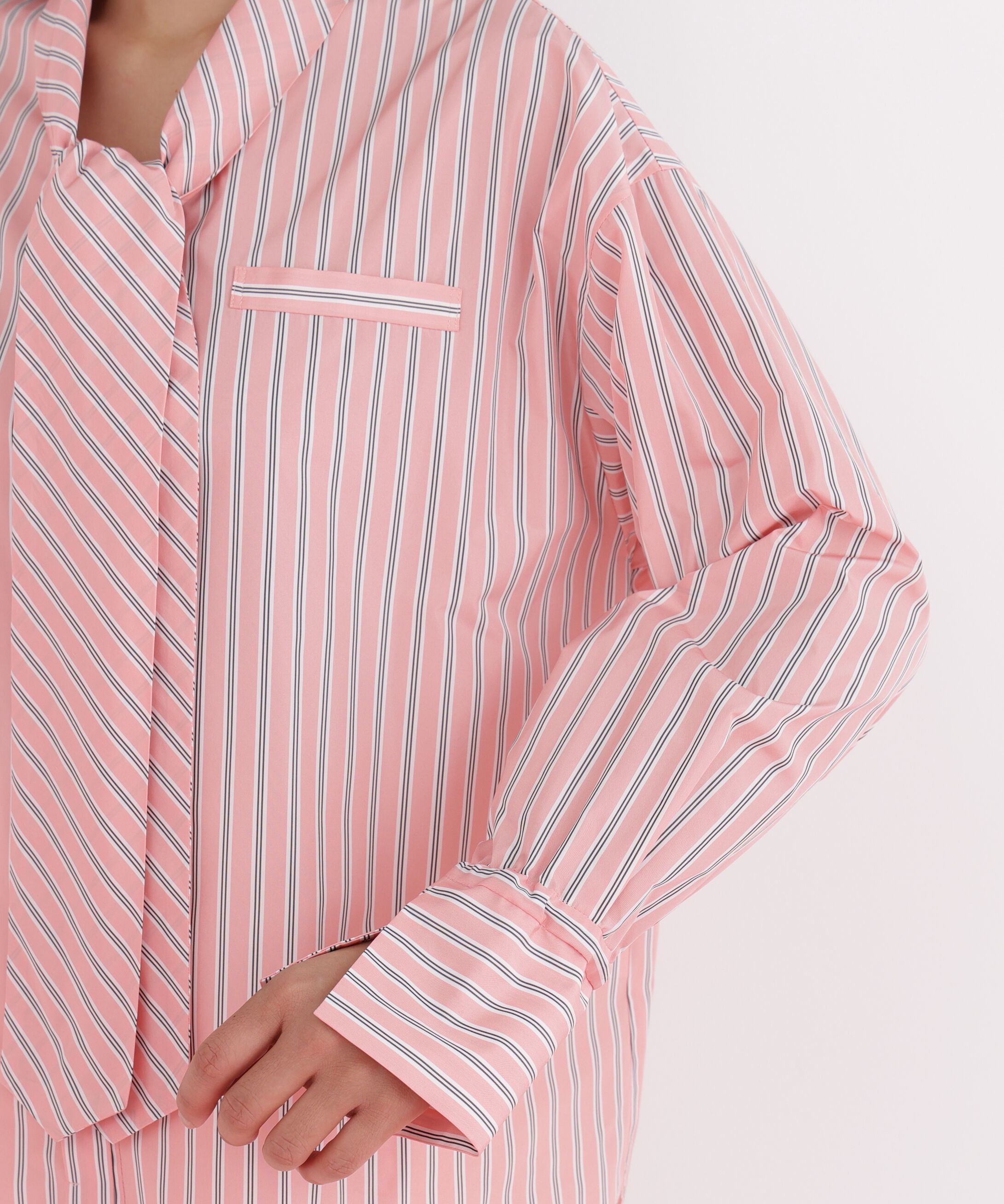  「ストライプタイネックシャツ」|シャツ・ブラウス|